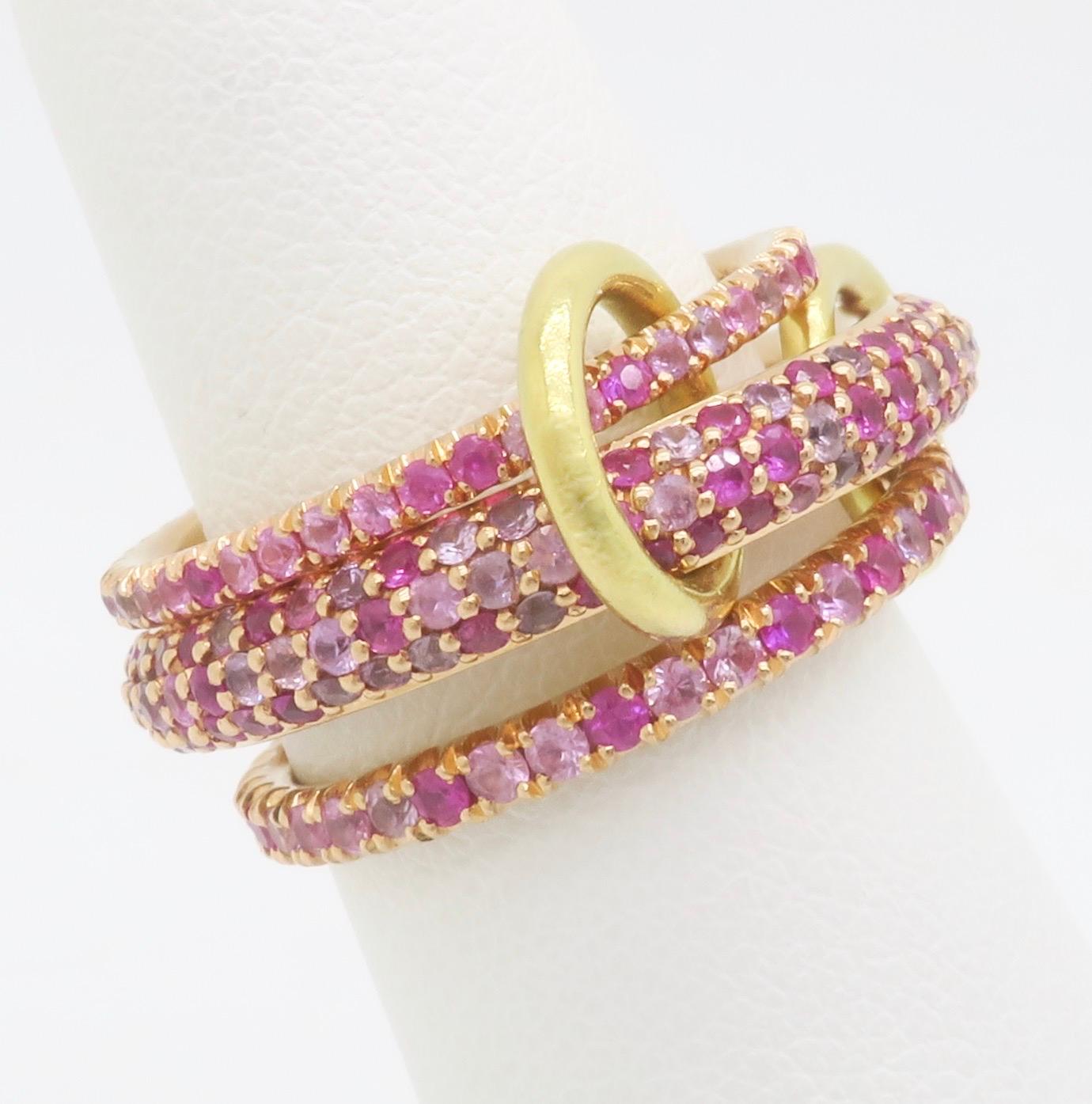 Spinelli Kilcollin Nova Rose Pink & Purple Sapphire Ring in 18k Rose Gold 11
