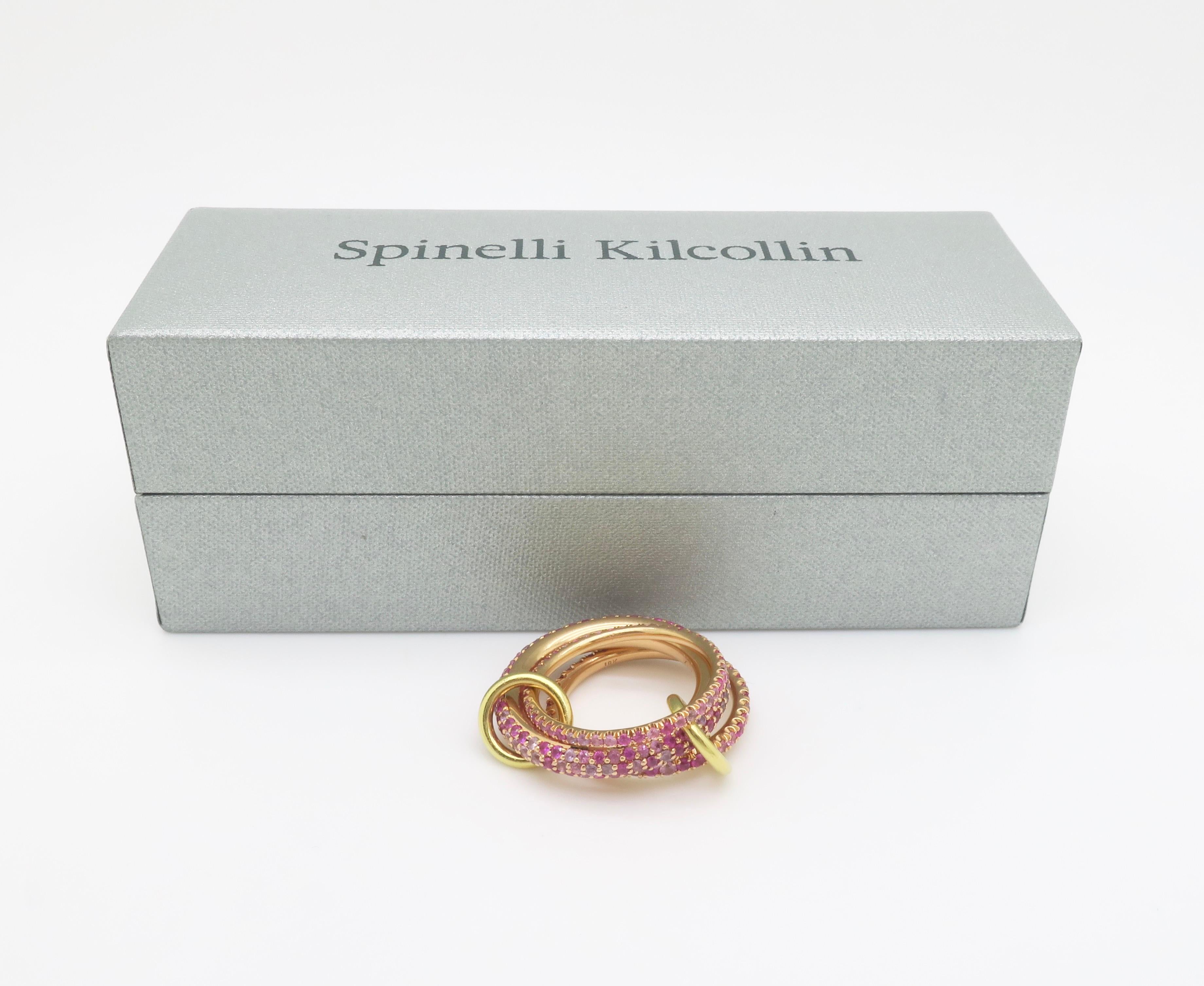 Women's Spinelli Kilcollin Nova Rose Pink & Purple Sapphire Ring in 18k Rose Gold