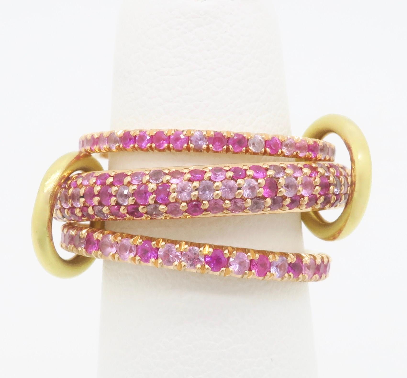 Spinelli Kilcollin Nova Rose Pink & Purple Sapphire Ring in 18k Rose Gold 3