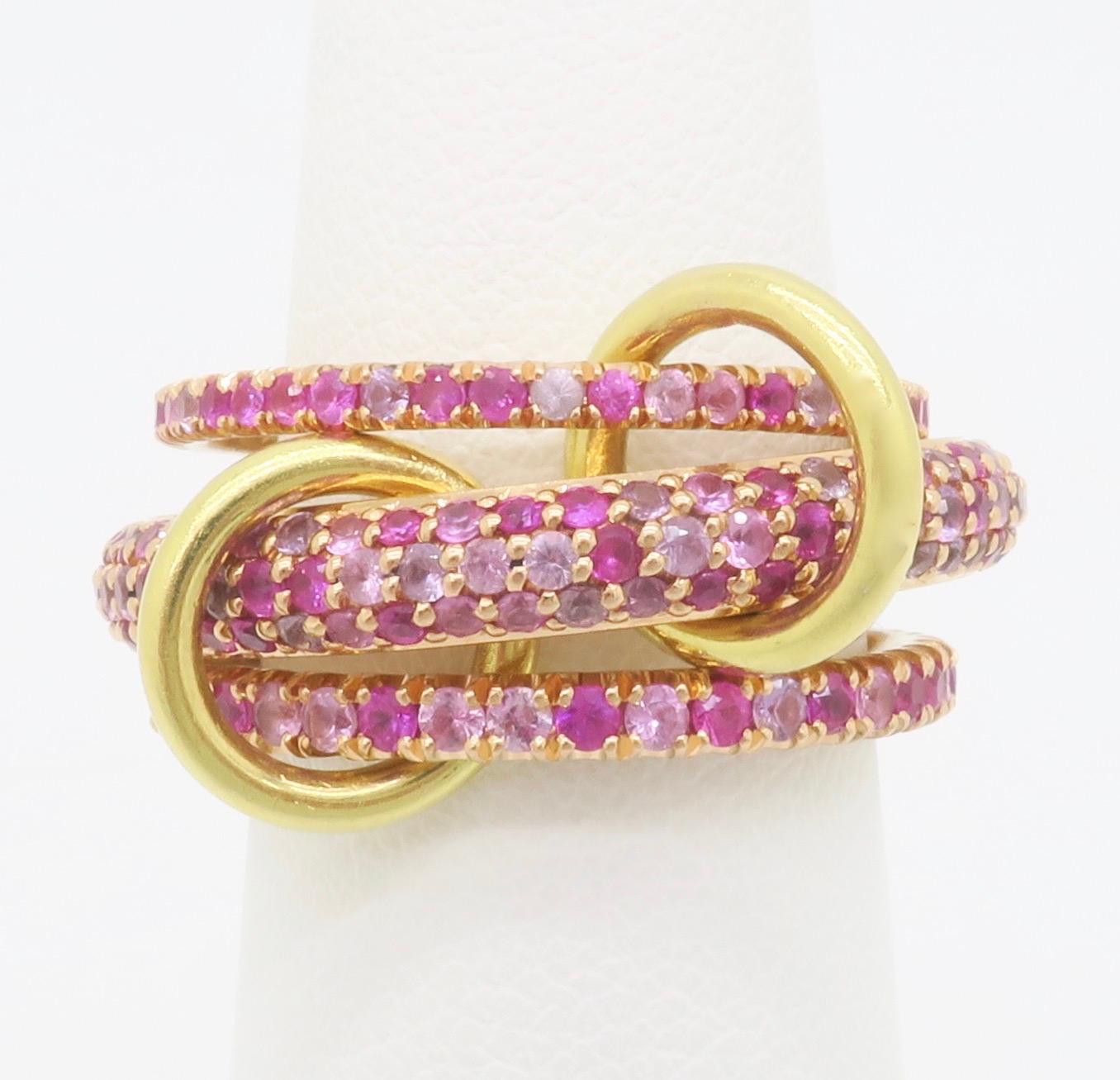 Spinelli Kilcollin Nova Rose Pink & Purple Sapphire Ring in 18k Rose Gold 4