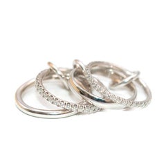 Spinelli Kilcollin Polaris 18 Karat White Gold and Diamond Link Ring