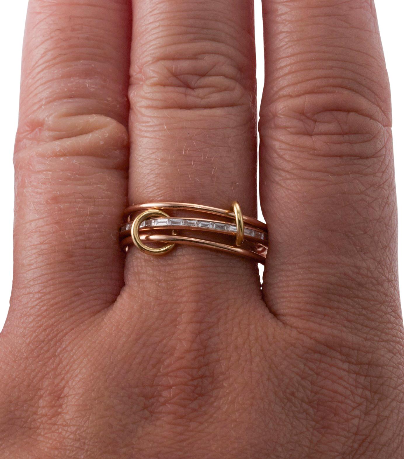 Women's or Men's Spinelli Kilcollin Rhea Rose Gold Diamond Ring For Sale