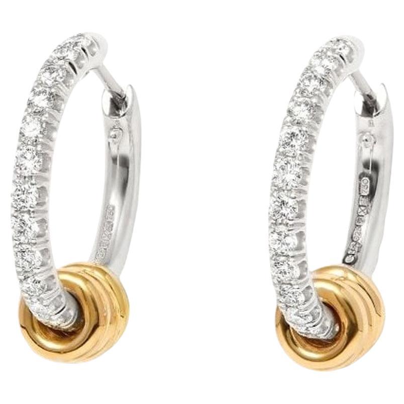 Spinelli Kilcollin Sterling Silver Ara Pave Diamond Earrings For Sale