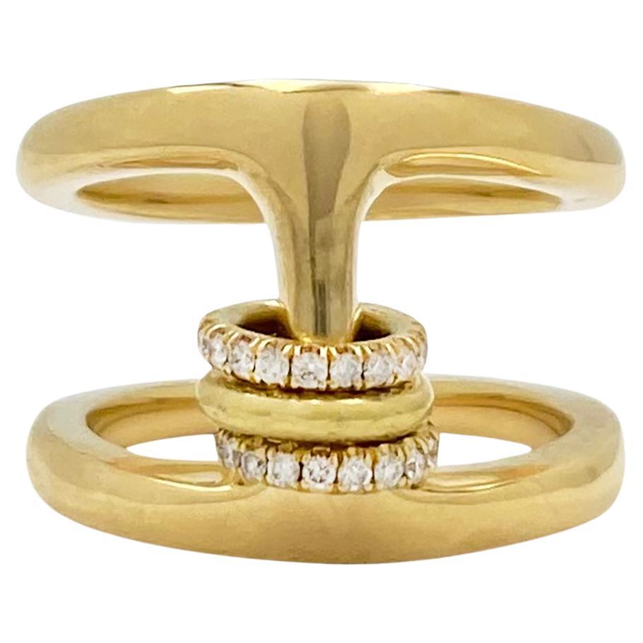 Spinelli Kilcollin X Hoorsenbuhs 'Phantom SK' Gold and Diamond Ring