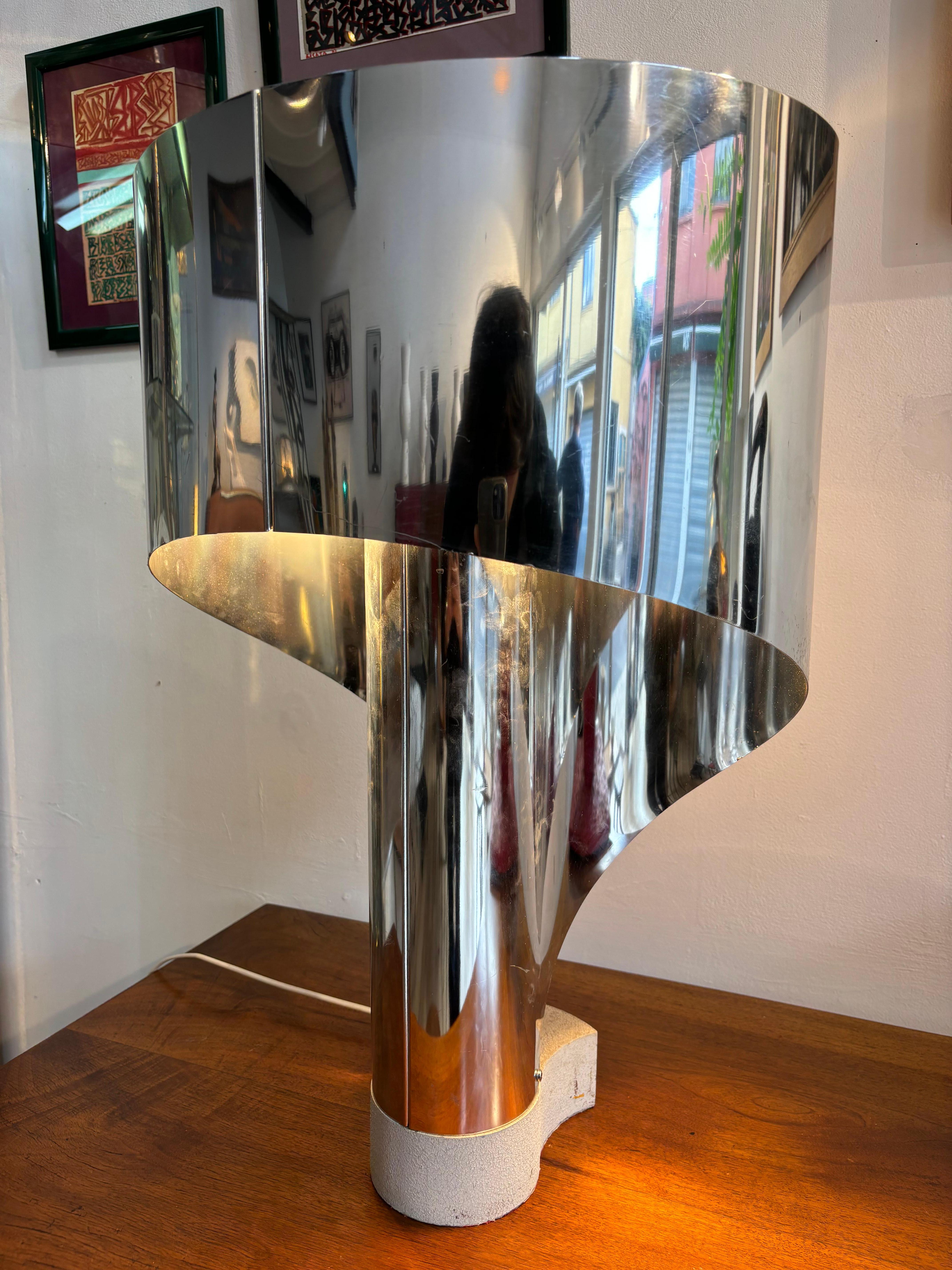 Spinnaker-Lampe von Constantino Corsini und Giorgio Wiskemann (Edelstahl) im Angebot