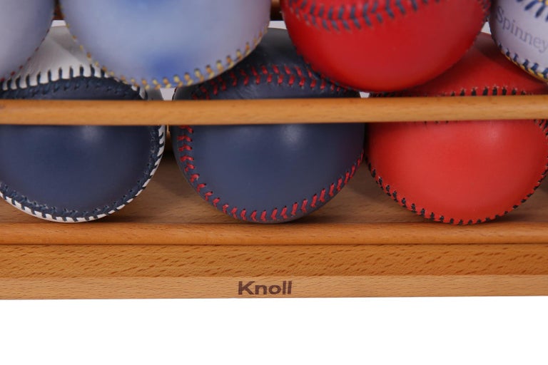 Knoll Spinneybeck Leather Baseball Sculpture in Multiple Colors at 1stDibs