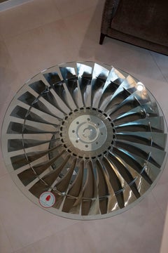 Spinning Jet Aircraft LP1 Fan Blade Coffee Table