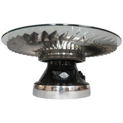 Spinning Jet Aircraft LP1 Fan Blade Coffee Table