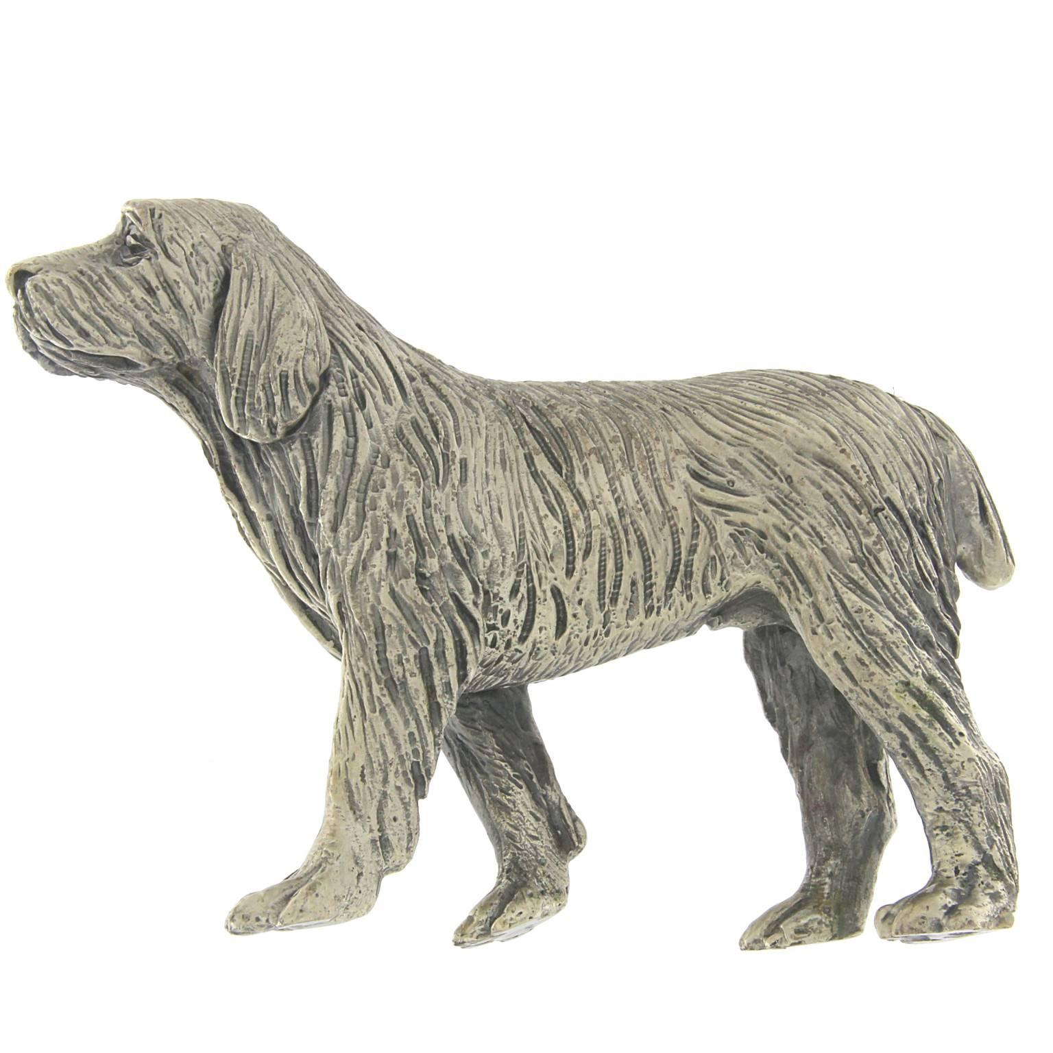 Spinone dog handicraft in silver