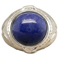 Spinosa Ring in 18K White Gold and Natural Lapis Lazuli