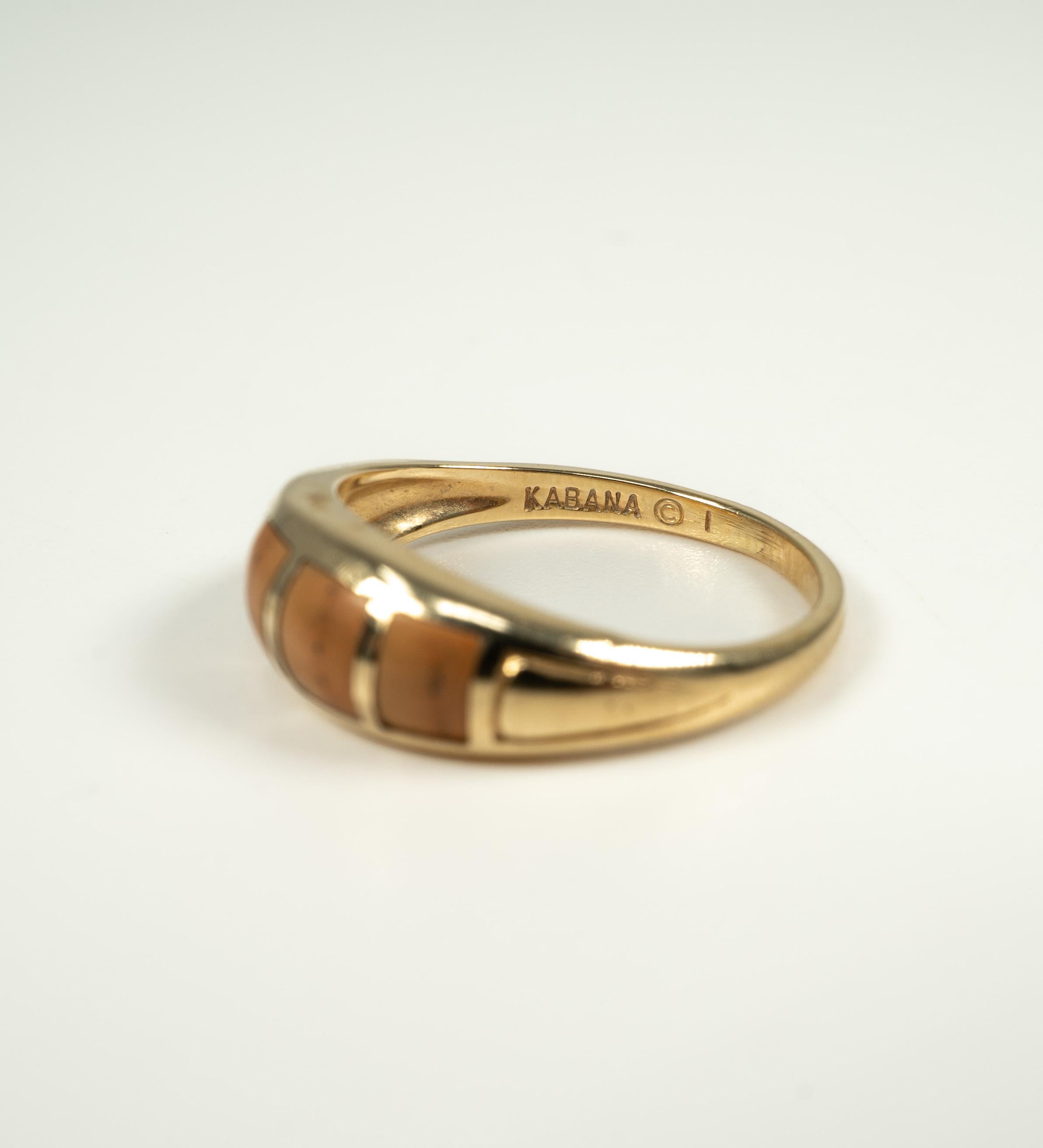 da uomo o donna Anello Spiny Oyster in oro giallo di Kabana in vendita