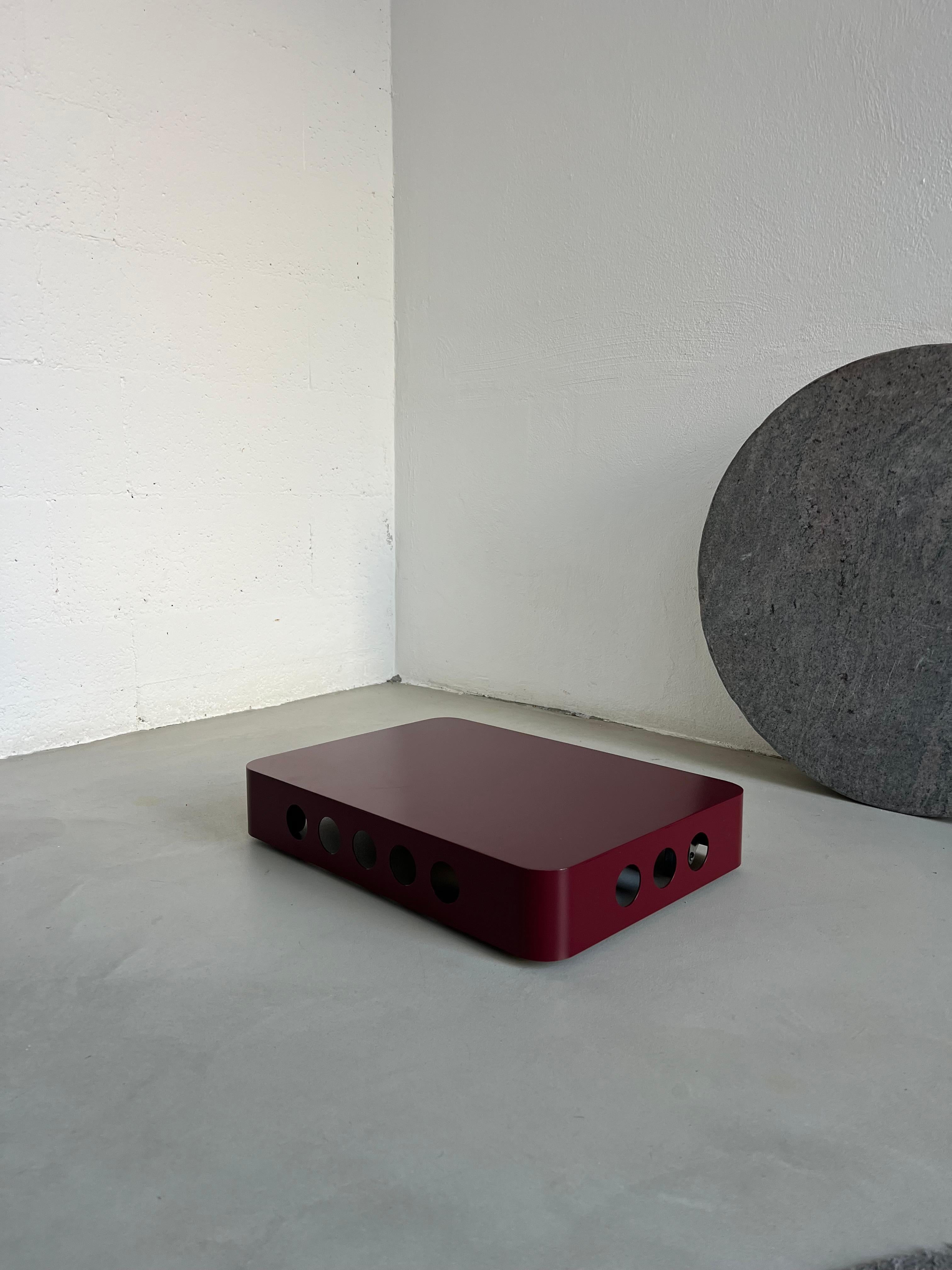 Spinzi Bookboard on wheels , contemporary and minimal Portable purple Book Shelf For Sale 5