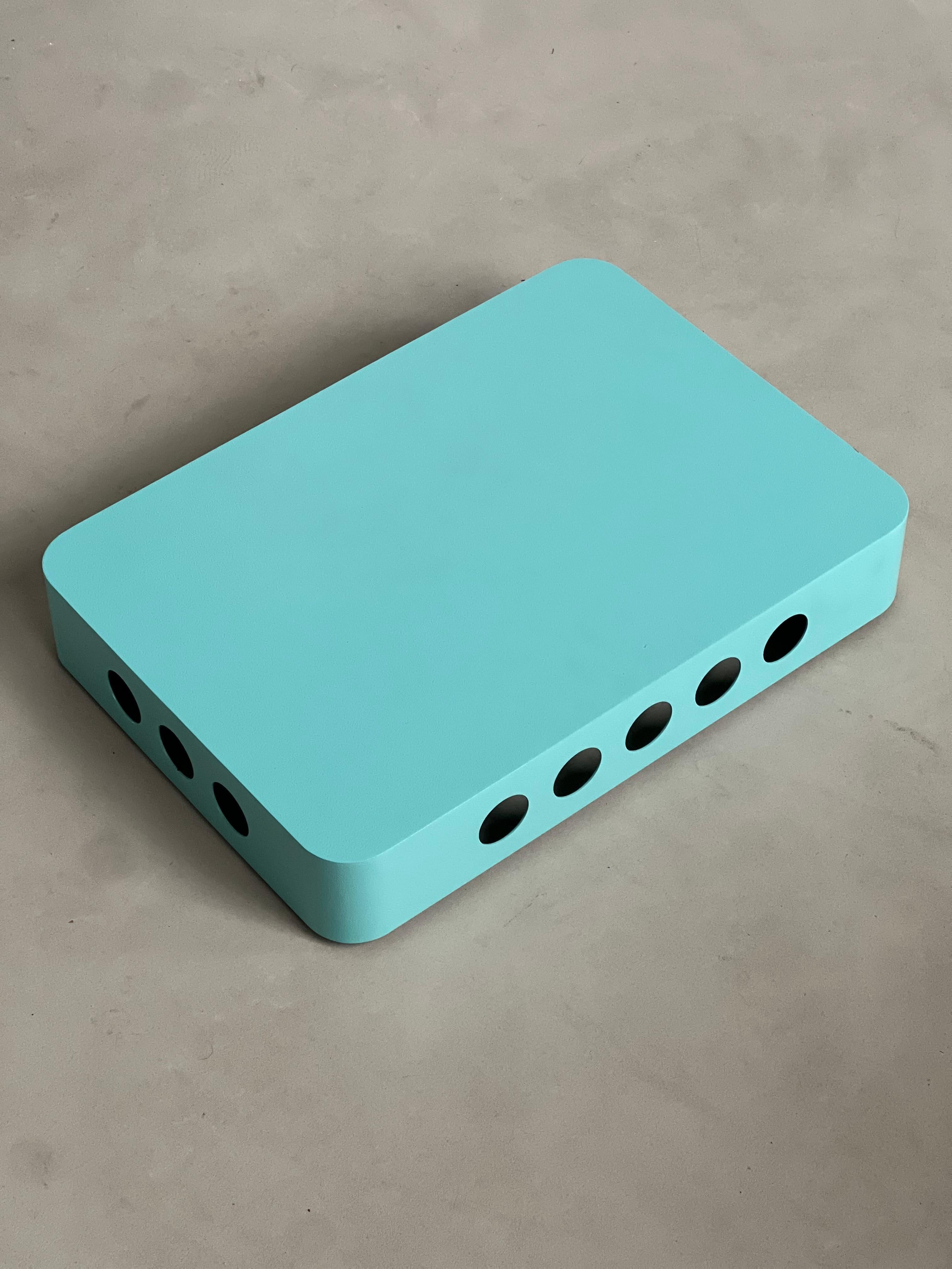 Spinzi Bookboard on wheels , contemporain et minimal Tyffany Blue Book Shelf en vente 1