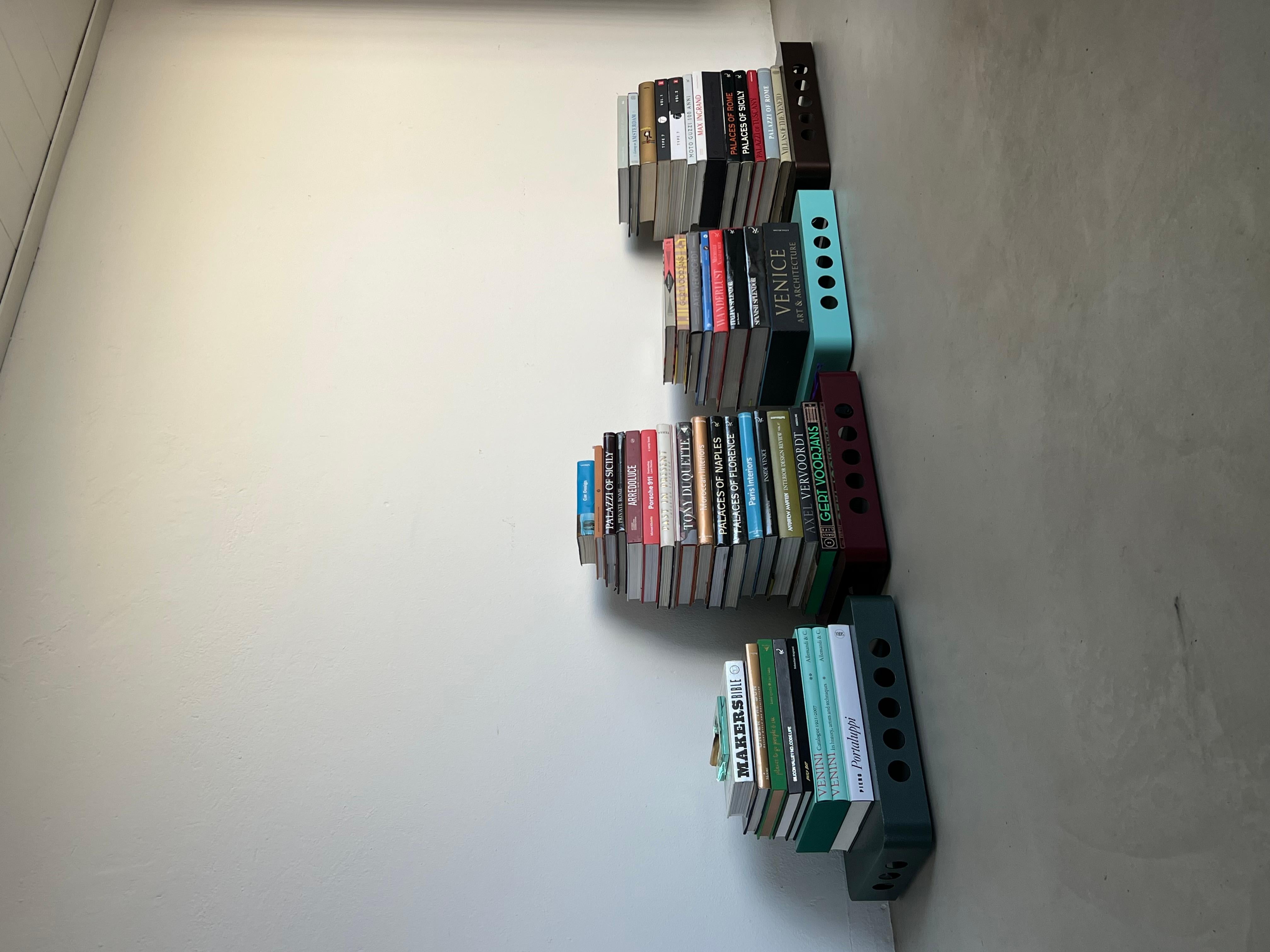 Libreria Spinzi, Scaffale a rotelle con ruote a scomparsa, Whiting in vendita 6