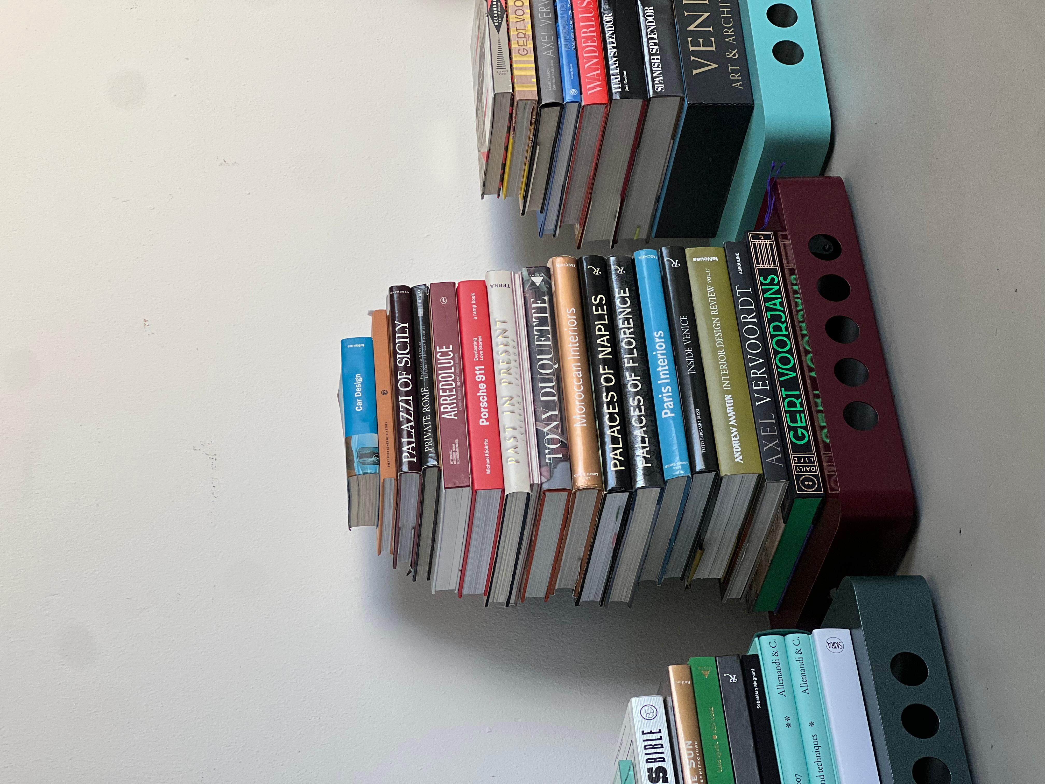 Libreria Spinzi, Scaffale a rotelle con ruote a scomparsa, Whiting in vendita 7