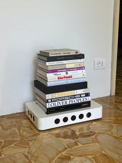 Spinzi Bookboard, Roller Shelf with Concealed Wheels, White