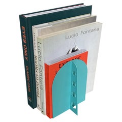 Spinzi Capo Sculptural Bookend in Metal, Tiffany Blue, Collectible Decorative