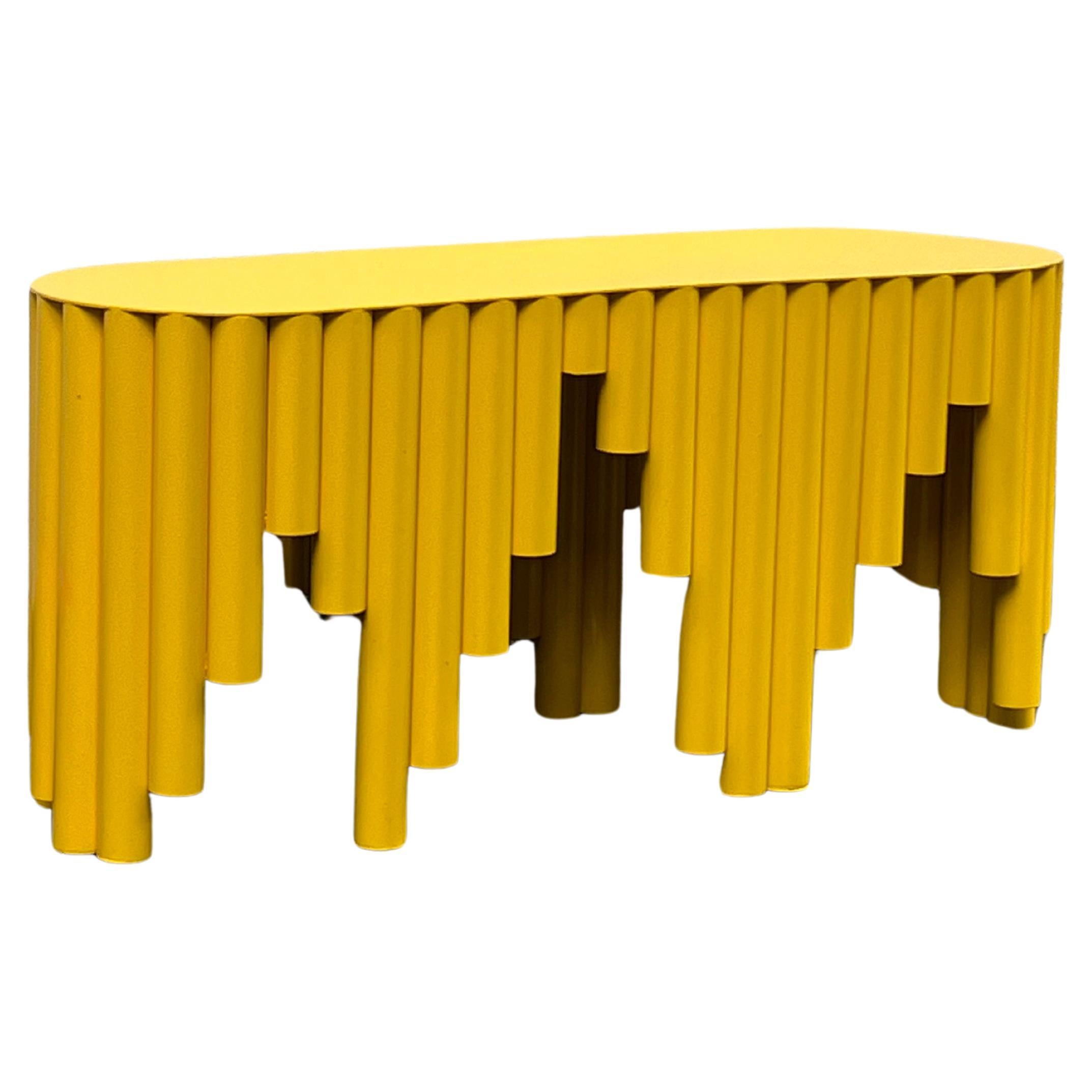 Spinzi Circus Contemporary bright metal bench For Sale