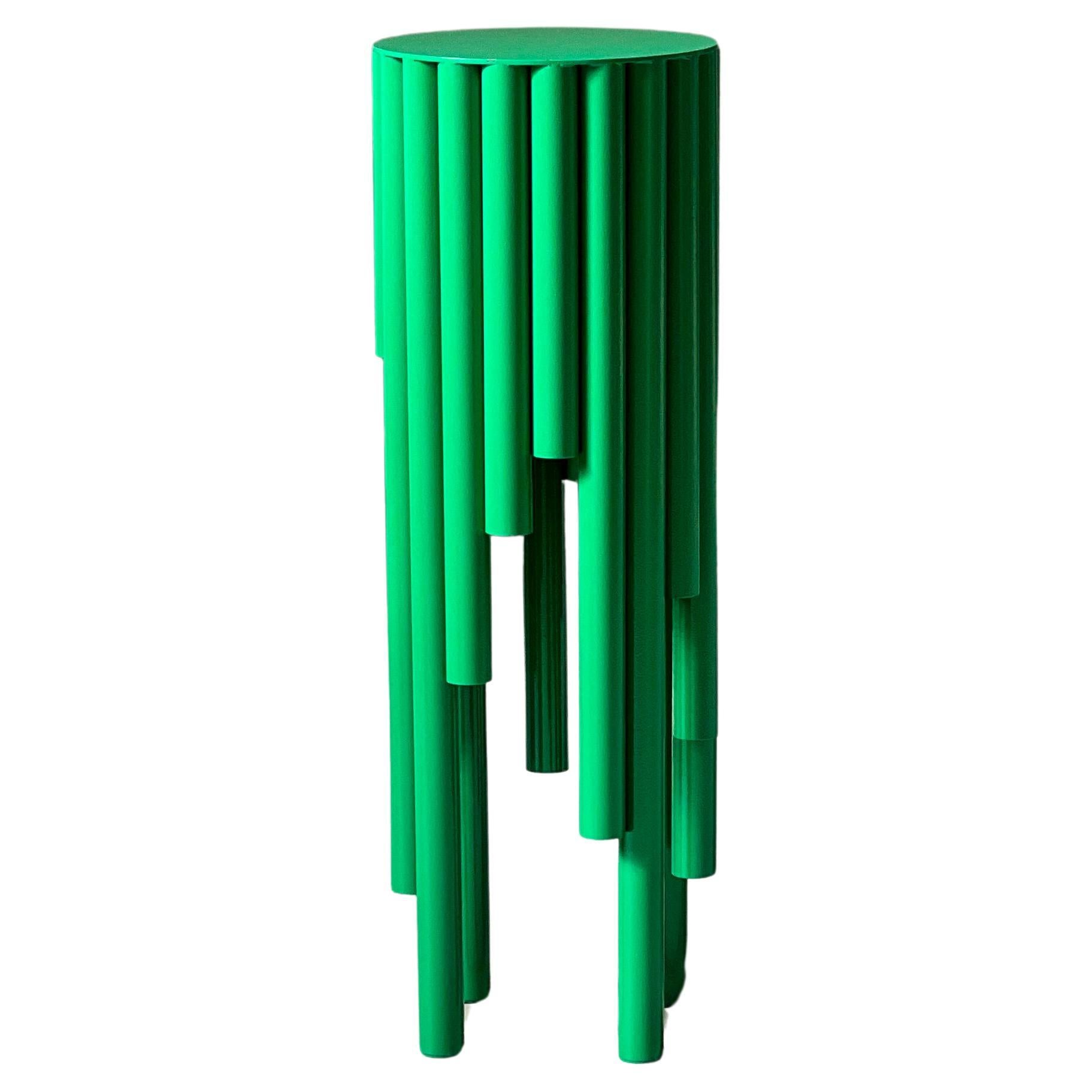 Spinzi Circus Contemporary Side Table, Bright Green, Collectible Design, MDW2024 For Sale