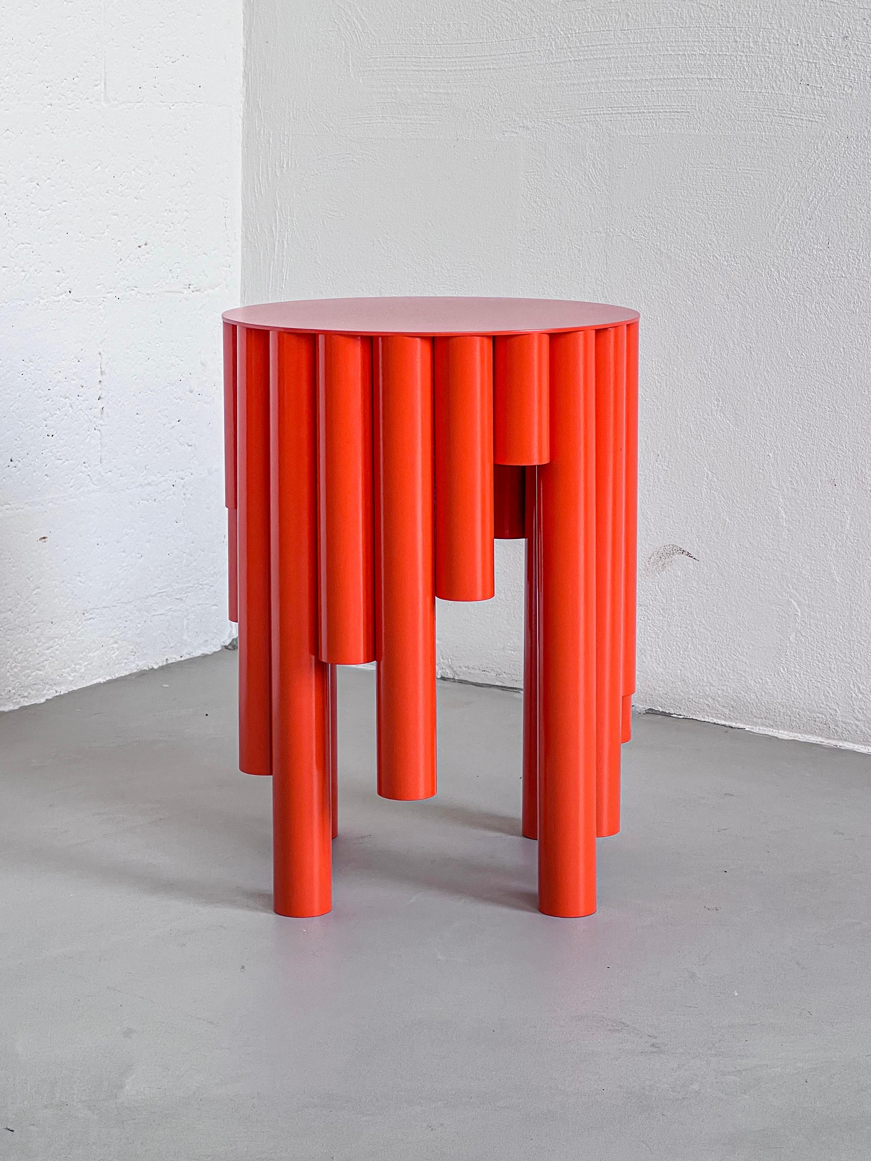 Modern Spinzi Circus Contemporary Stool, Bright Orange, Collectible Design, MDW 2024 For Sale