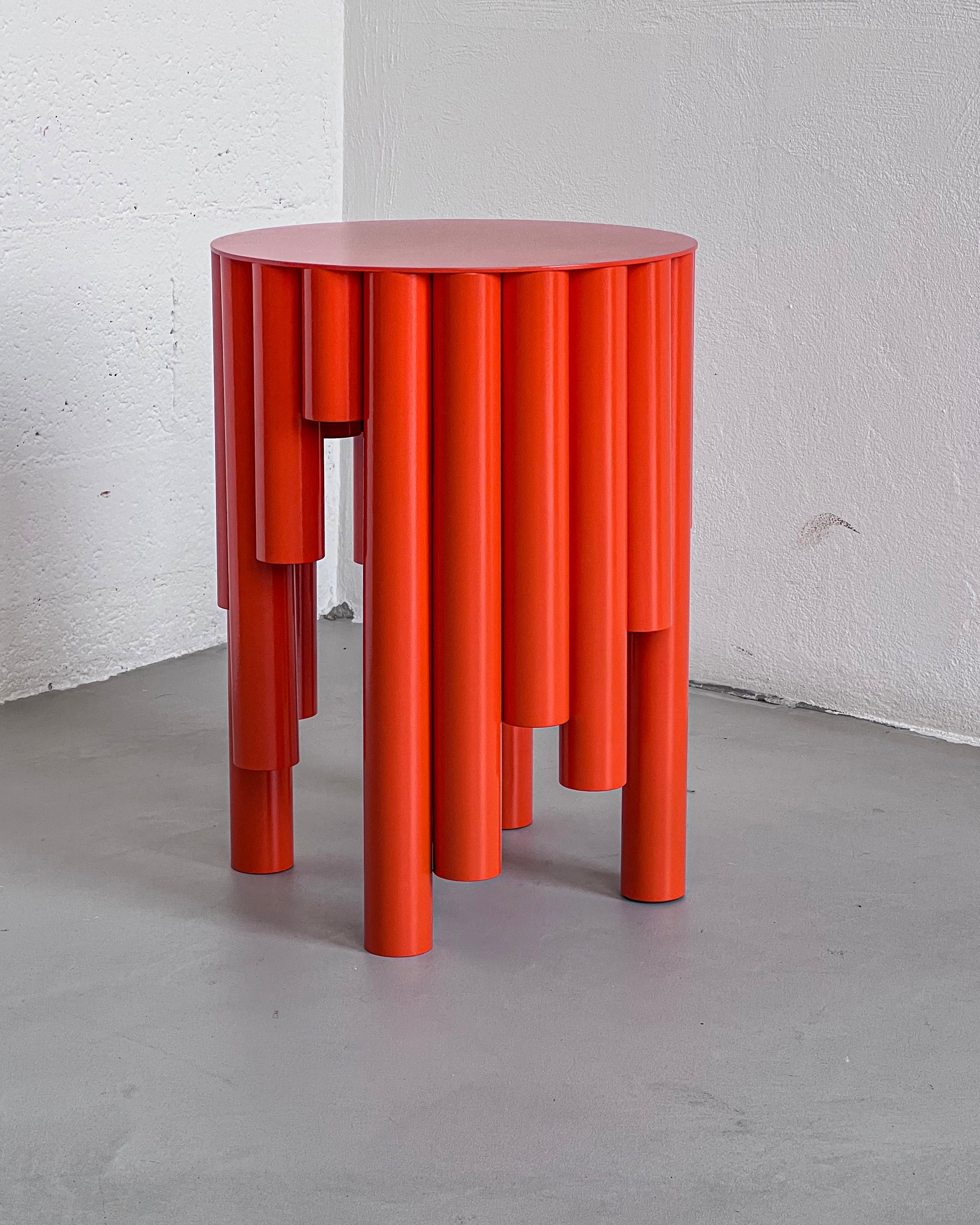 Spinzi Circus Contemporary Stool, Bright Orange, Collectible Design, MDW 2024 In New Condition For Sale In Milano, IT