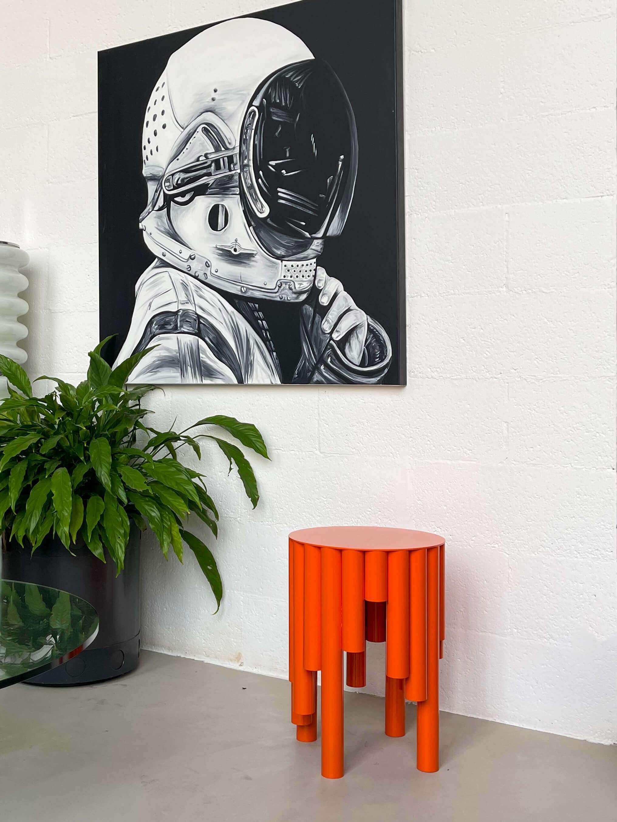 Spinzi Circus Tabouret contemporain, orange vif, Design Collective, MDW 2024 en vente 2