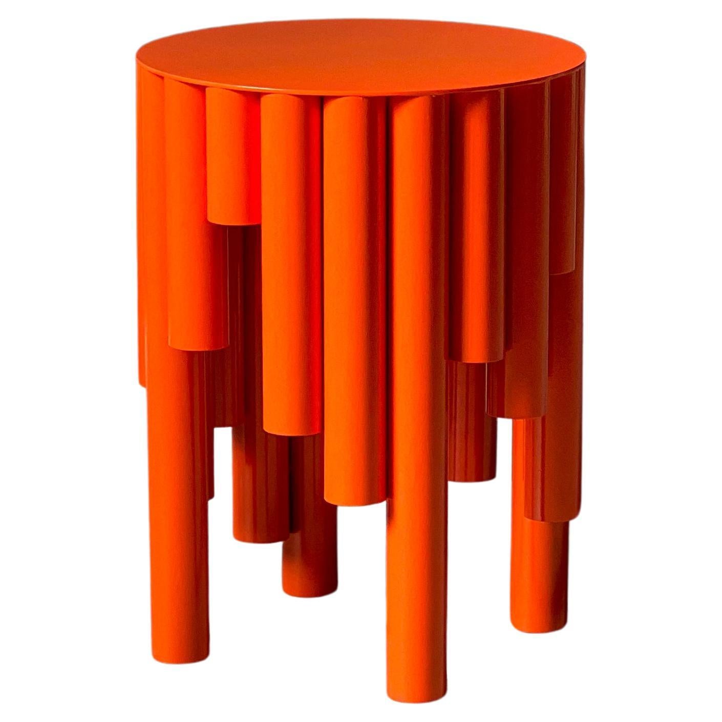 Spinzi Circus Contemporary Hocker, Leuchtend Orange, Sammlerstück, MDW 2024 im Angebot