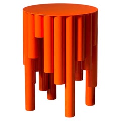 Spinzi Circus Contemporary Hocker, Leuchtend Orange, Sammlerstück, MDW 2024