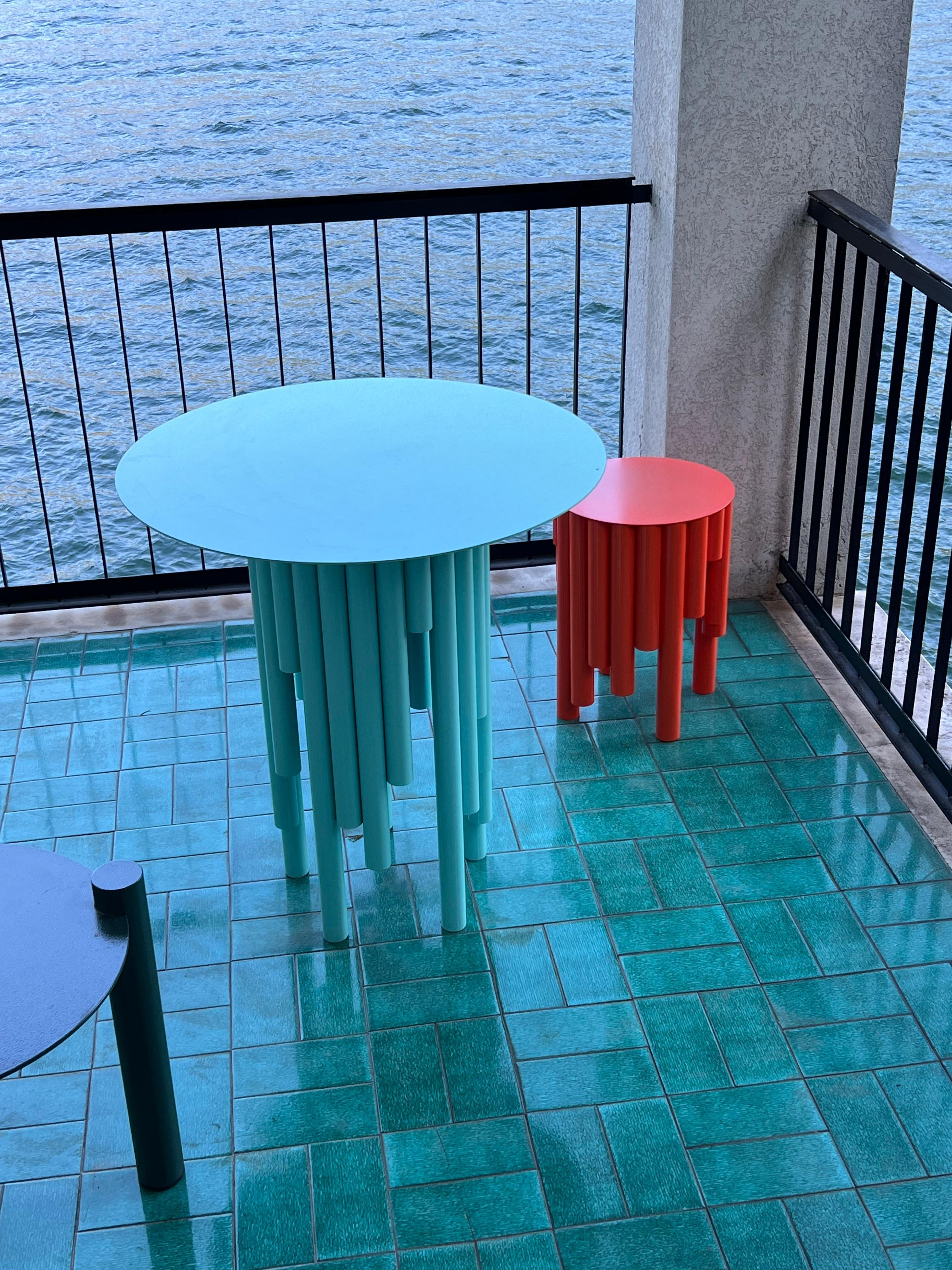 Taburete Spinzi Circus Contemporary, Rojo brillante, Diseño coleccionable, mesa auxiliar en venta 11