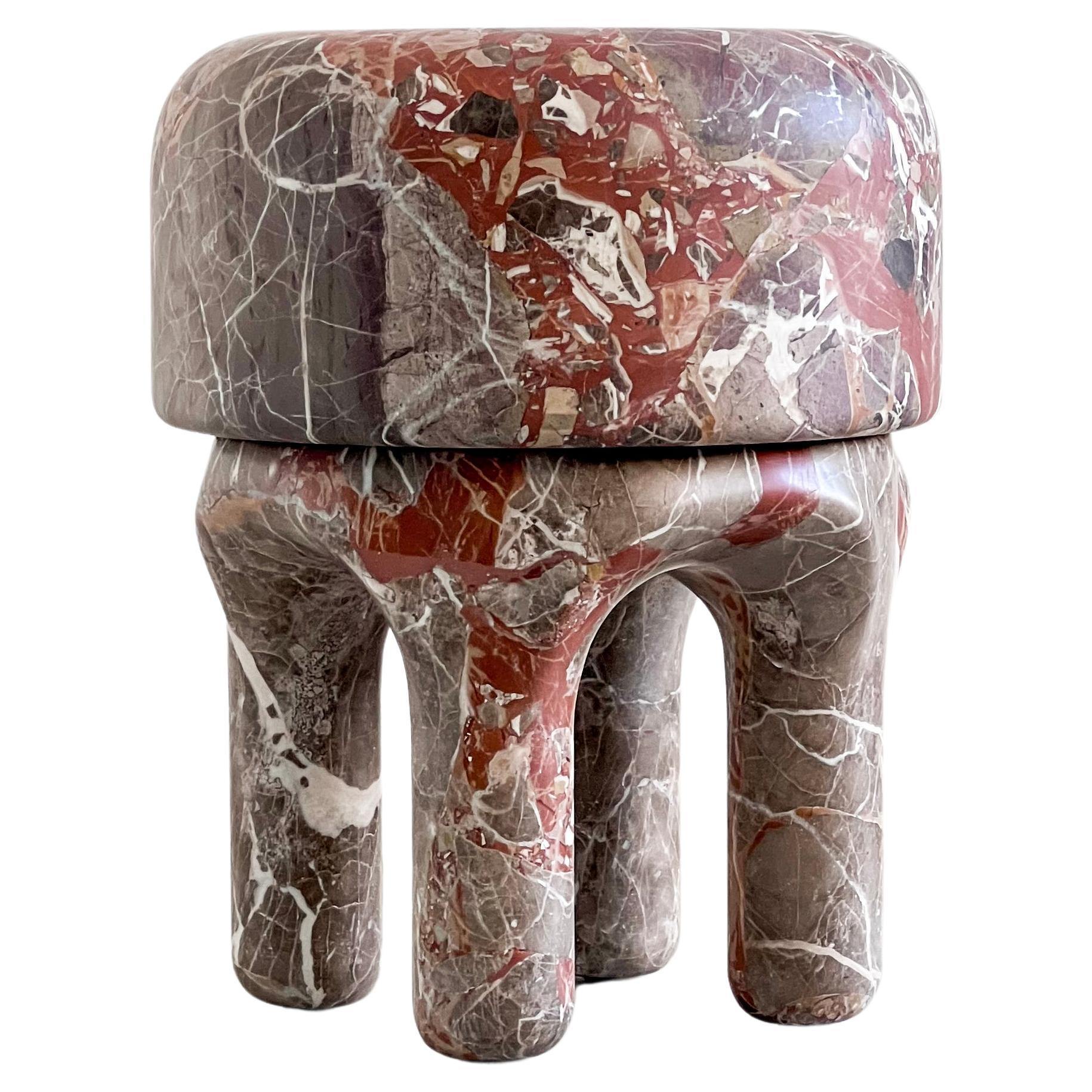 Sculptural Stool in Marble, Italian Collectible Design