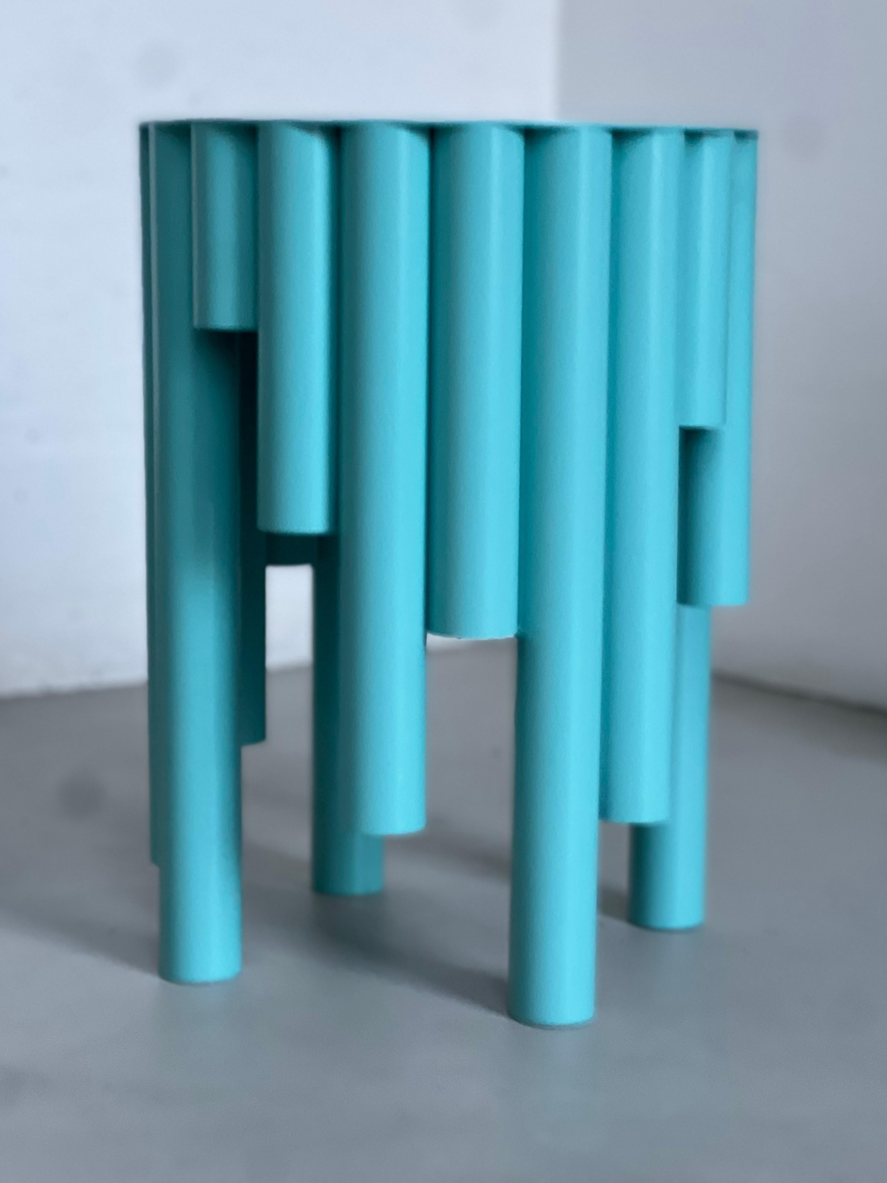 Table d'appoint/tabouret de collection en métal Spinzi , fabriqué en Italie en vente 7