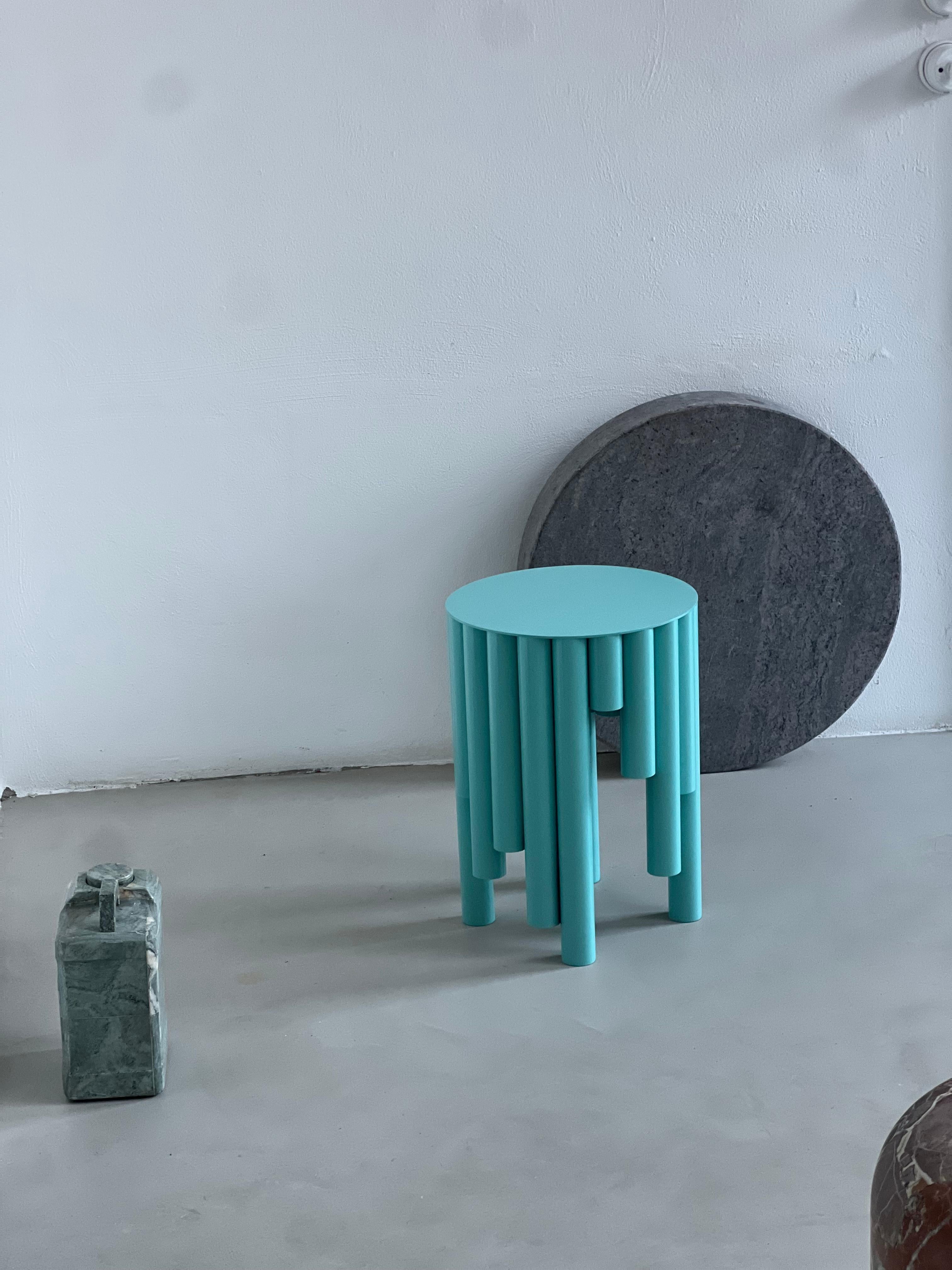 Table d'appoint/tabouret de collection en métal Spinzi , fabriqué en Italie en vente 9