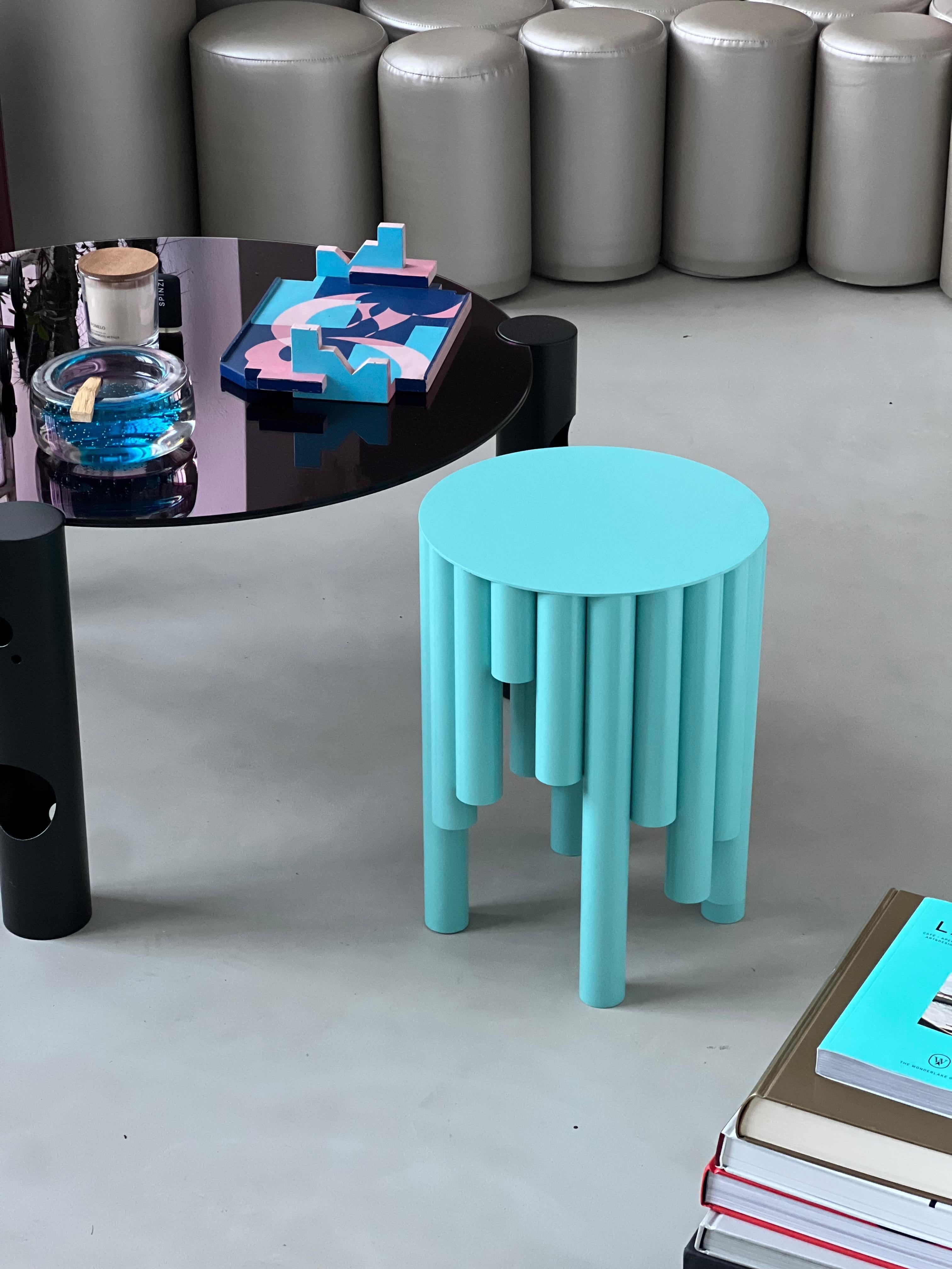 Table d'appoint/tabouret de collection en métal Spinzi , fabriqué en Italie en vente 10