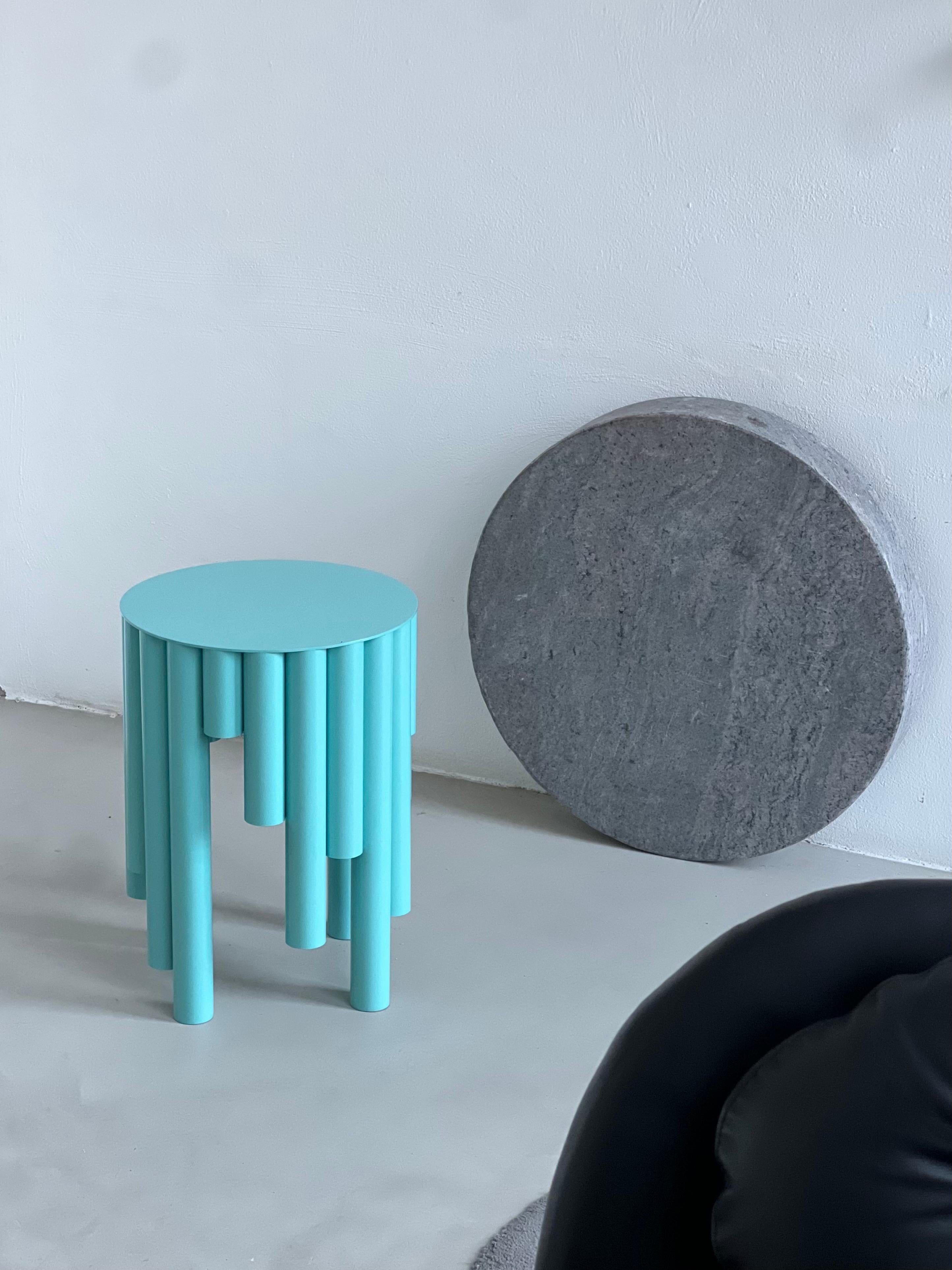 Table d'appoint/tabouret de collection en métal Spinzi , fabriqué en Italie Neuf - En vente à Milano, IT