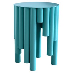 Mesa auxiliar de diseño coleccionable / Taburete de metal de Spinzi , Made in Italy