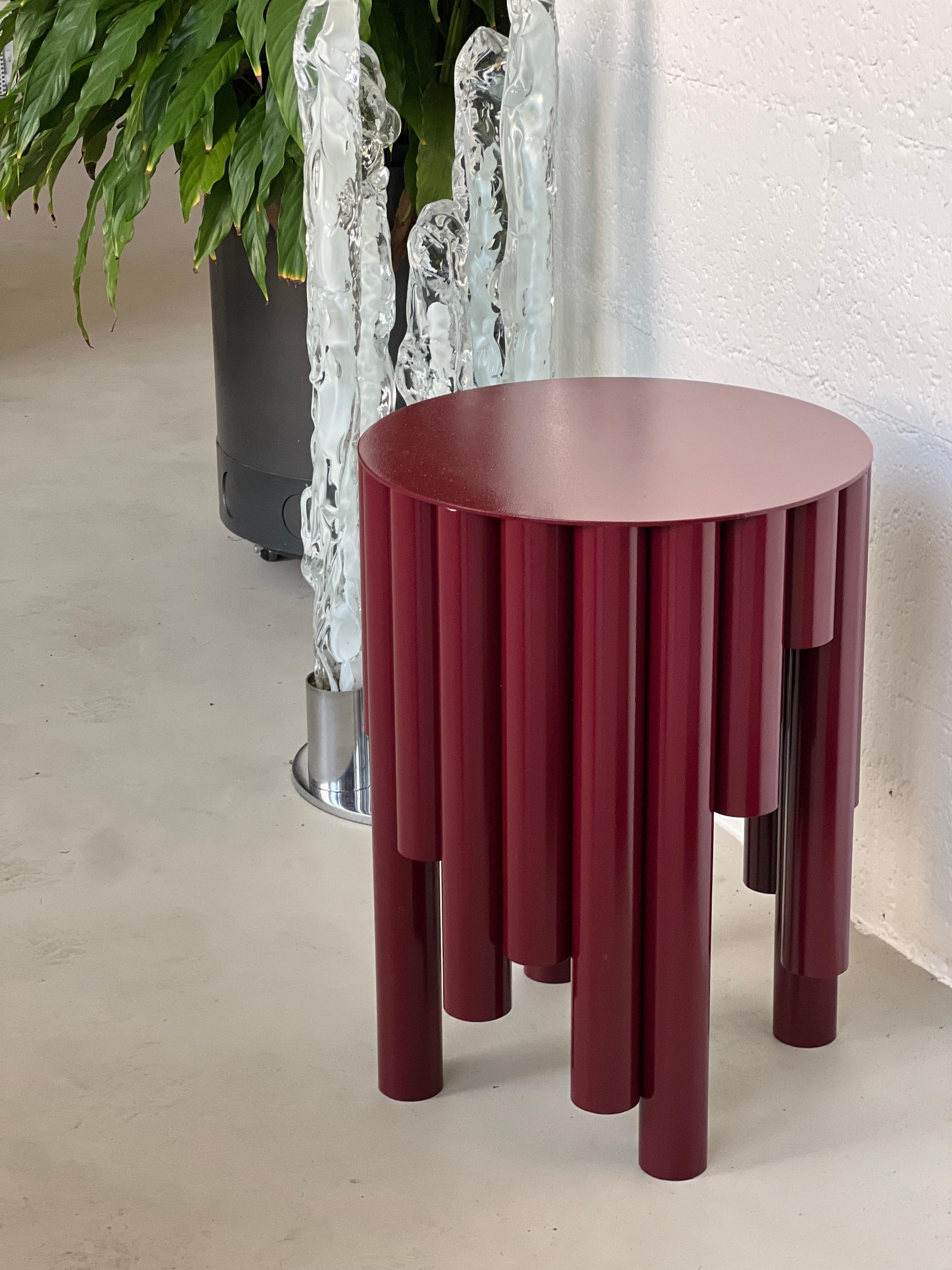 Circus Side Table/Stool by Spinzi Milano in Gucci Red 3