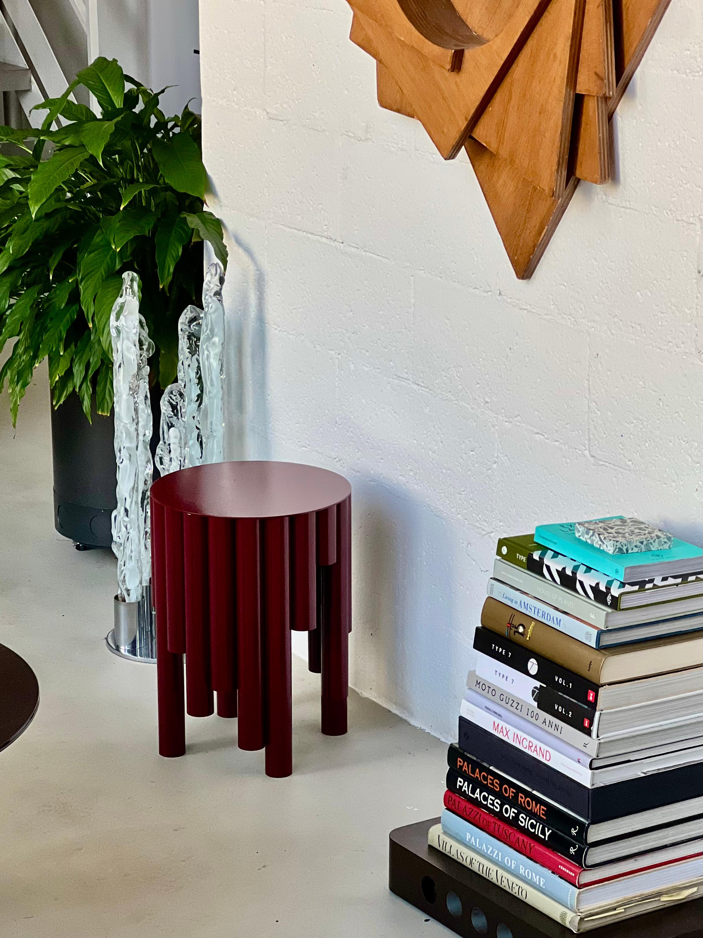 Circus Side Table/Stool by Spinzi Milano in Gucci Red 5