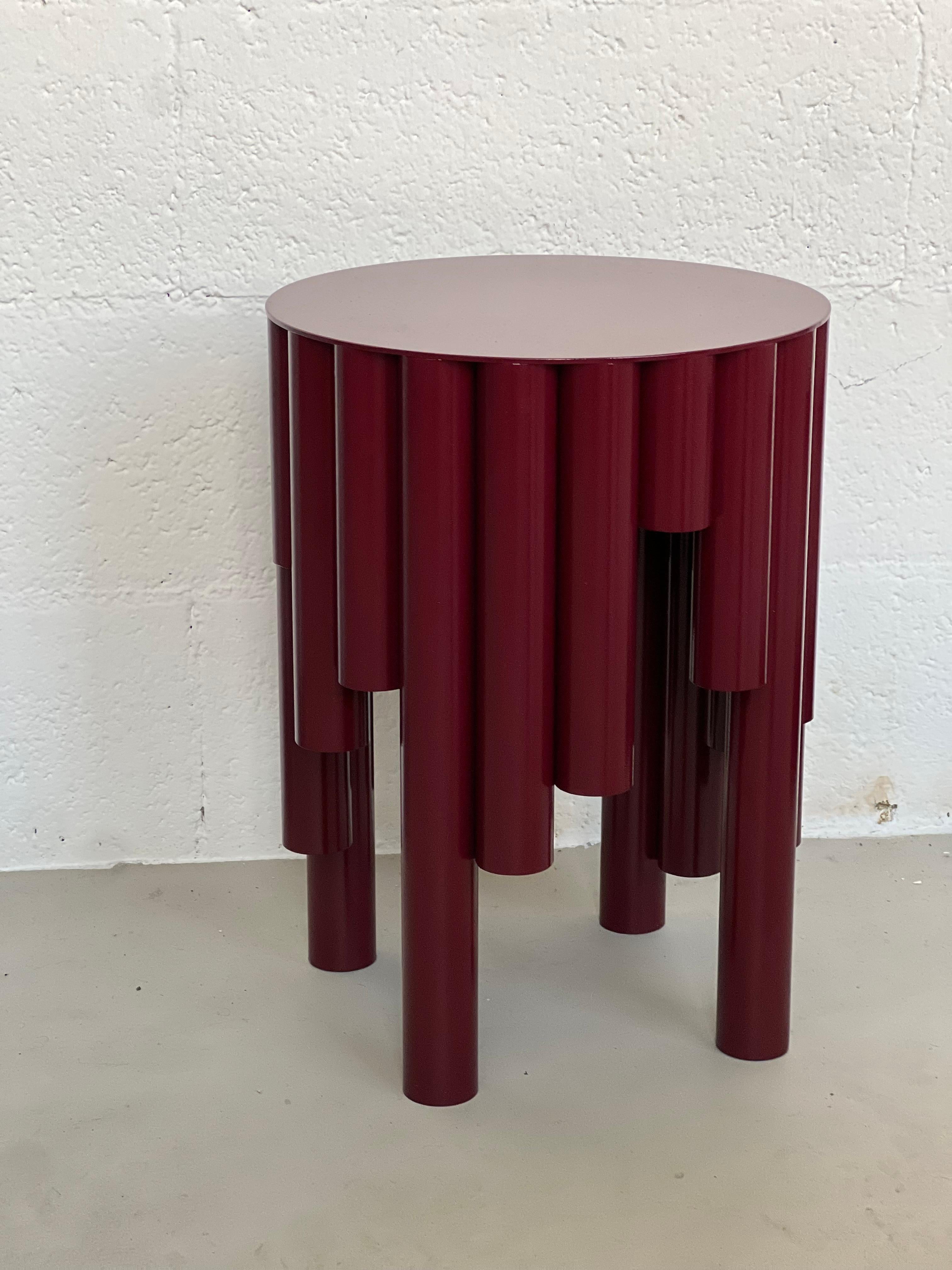 Contemporary Circus Side Table/Stool by Spinzi Milano in Gucci Red