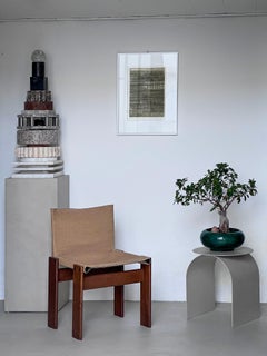 Tavolino scultoreo contemporaneo Spinzi Palladium, finitura organica Urban Wabi