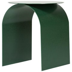 Spinzi Palladium Green ''Martellato" Side Table Round Top