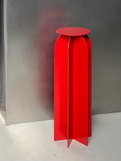 Spinzi Palladium-Flug-Beistelltisch, helles Rot, Sammlerdesign