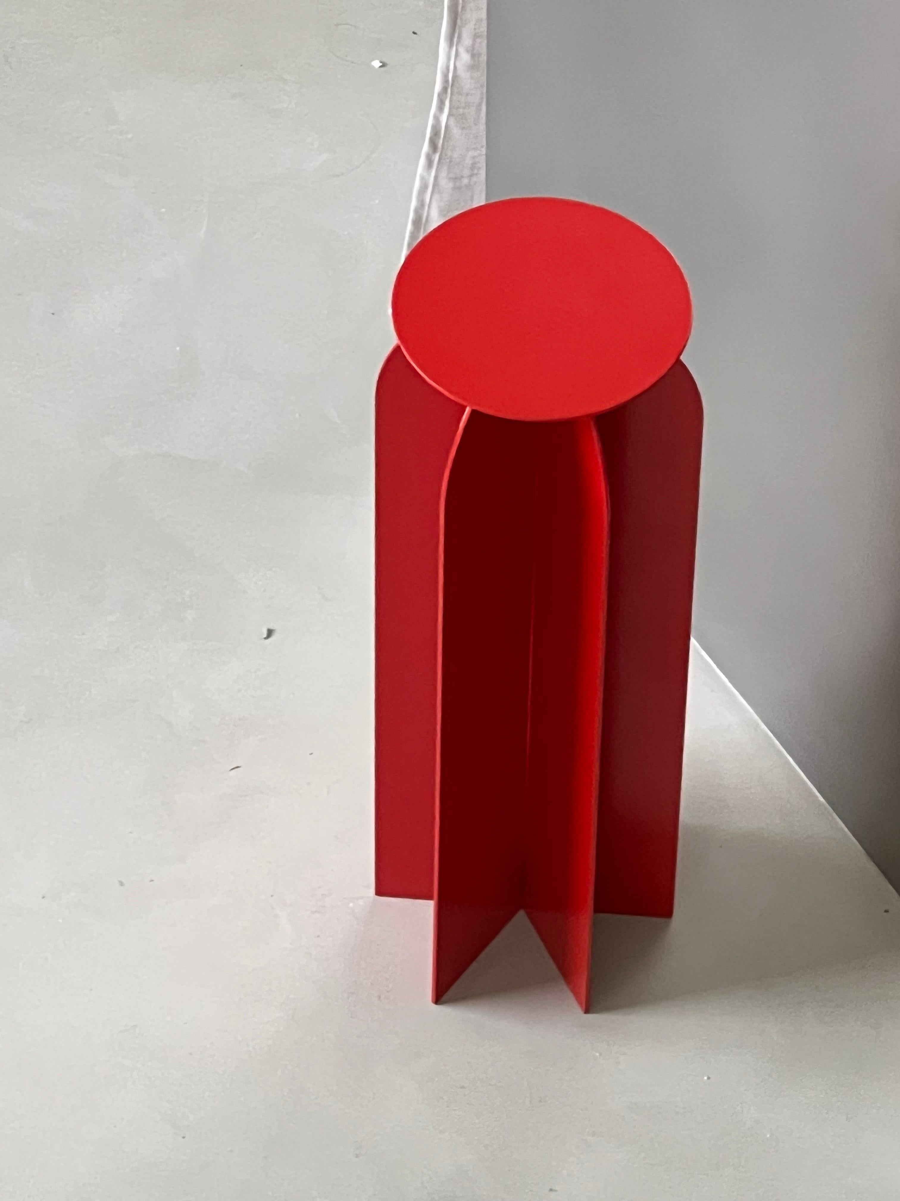 Table d'appoint Spinzi Palladium Rocket rouge vif, design de collection Neuf - En vente à Milano, IT