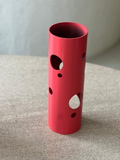 Spinzi Silös Vase, leuchtend rosa, italienisches Sammlerstück