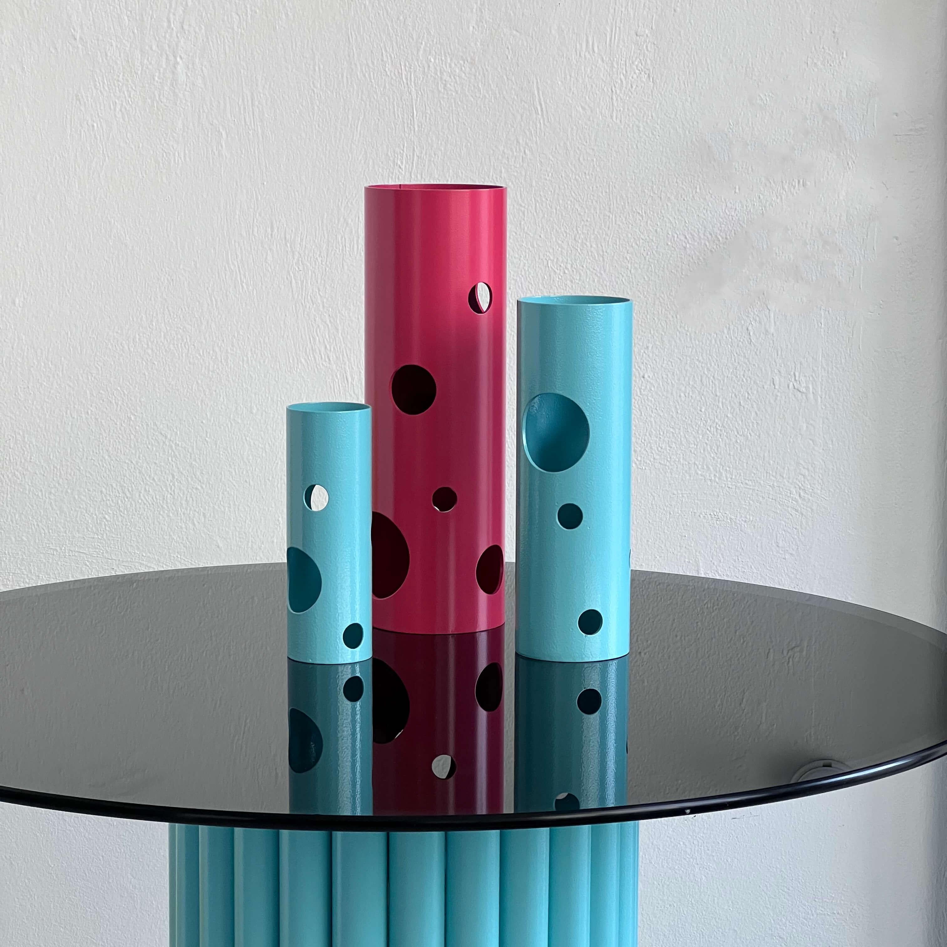 Spinzi Silös Vase, Bright Pink, Collectible Italian Design For Sale 3