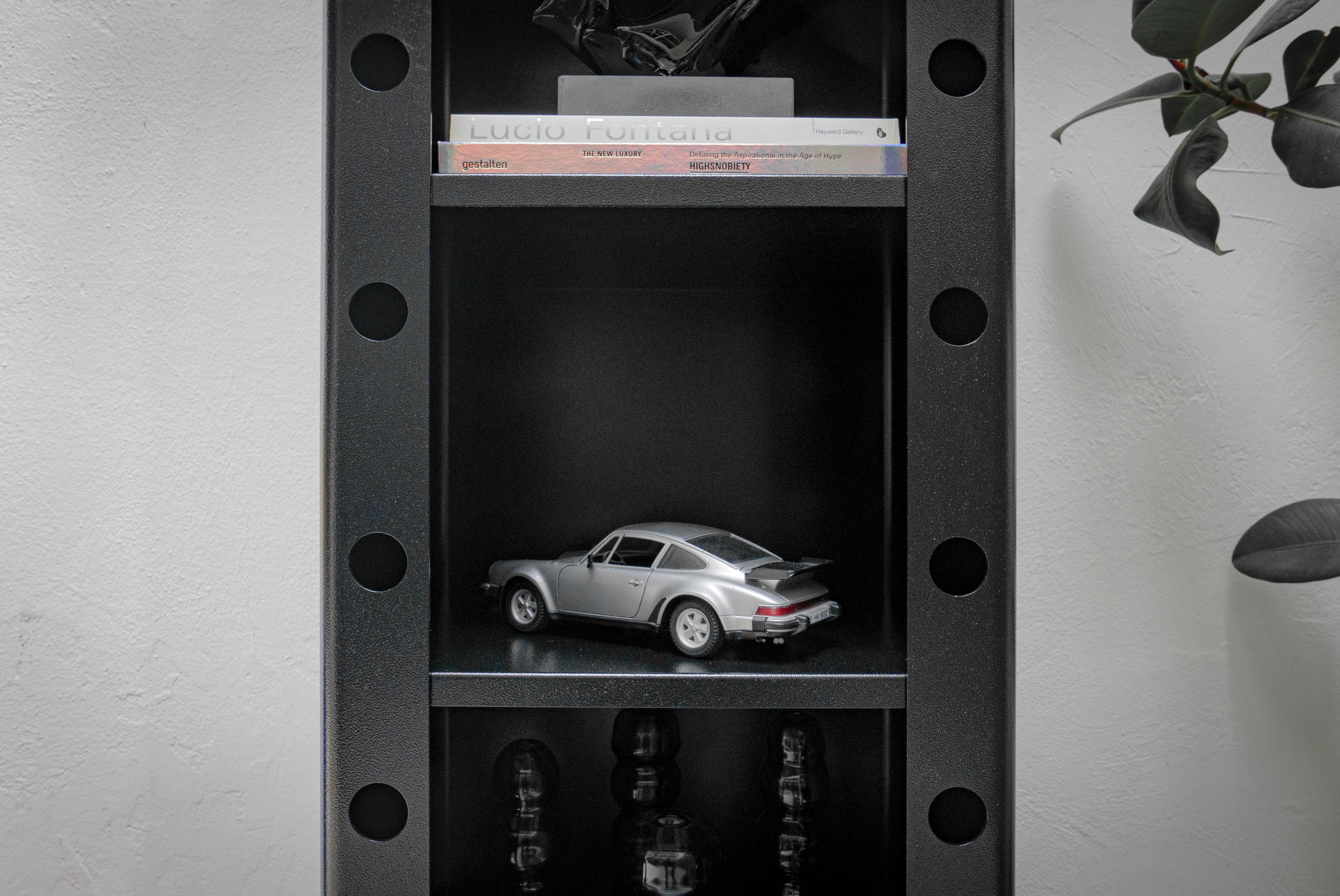 Spinzi Meccano Bookcase, Contemporary 21st Century Industrial Metal Furniture For Sale 2