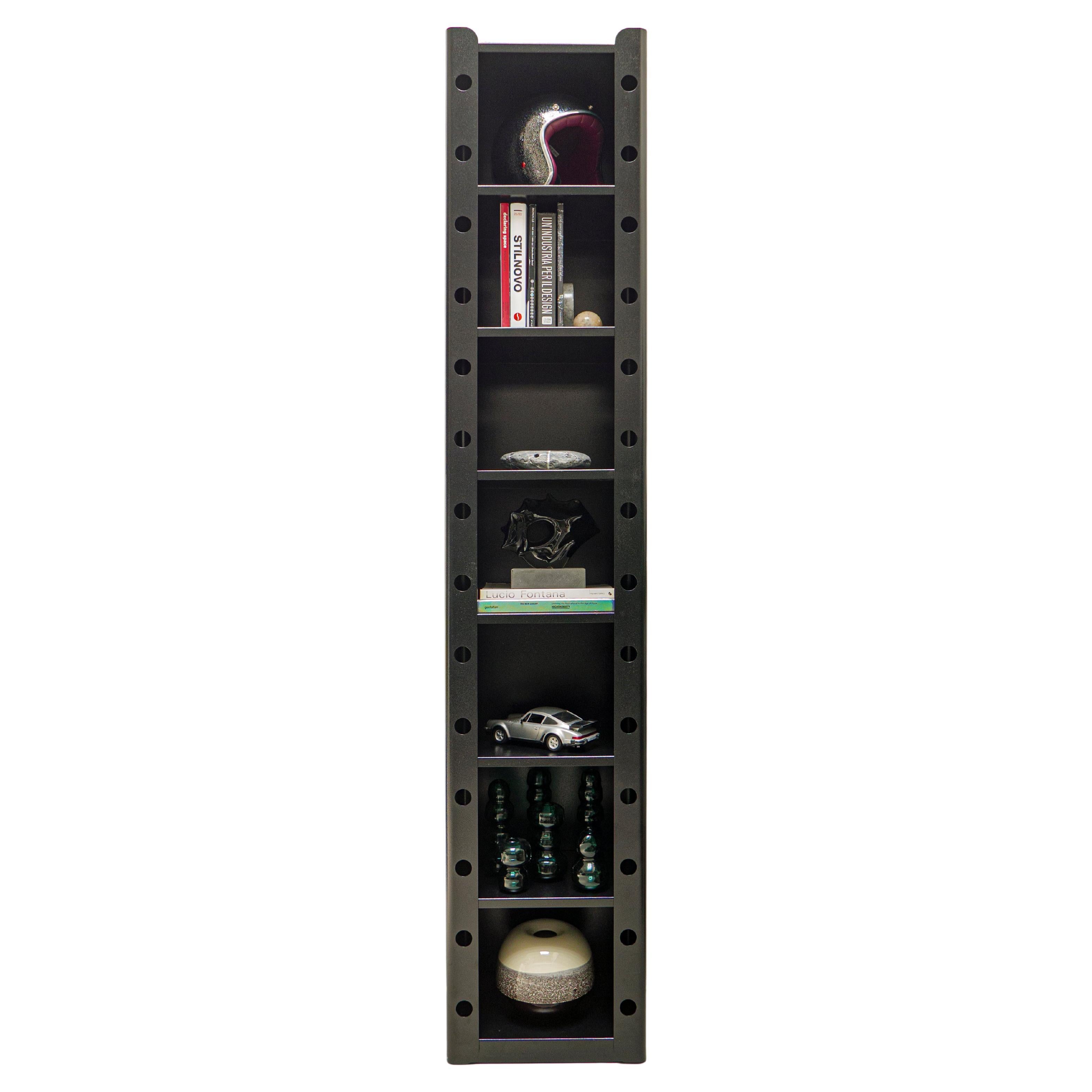 Spinzi Meccano Bookcase, Contemporary 21st Century Industrial Metal Furniture For Sale