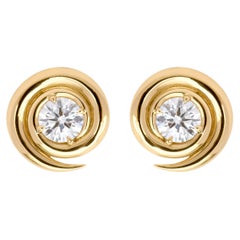 Spira 18k Gold Drop Earrings with 2 Carat Diamonds by Capucine H