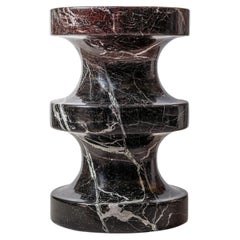 Spira, Marble Rosso Levanto Versatile Designer Side Table, Made in Italy