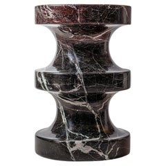 Spira Marble Side Table in Rosso Levanto