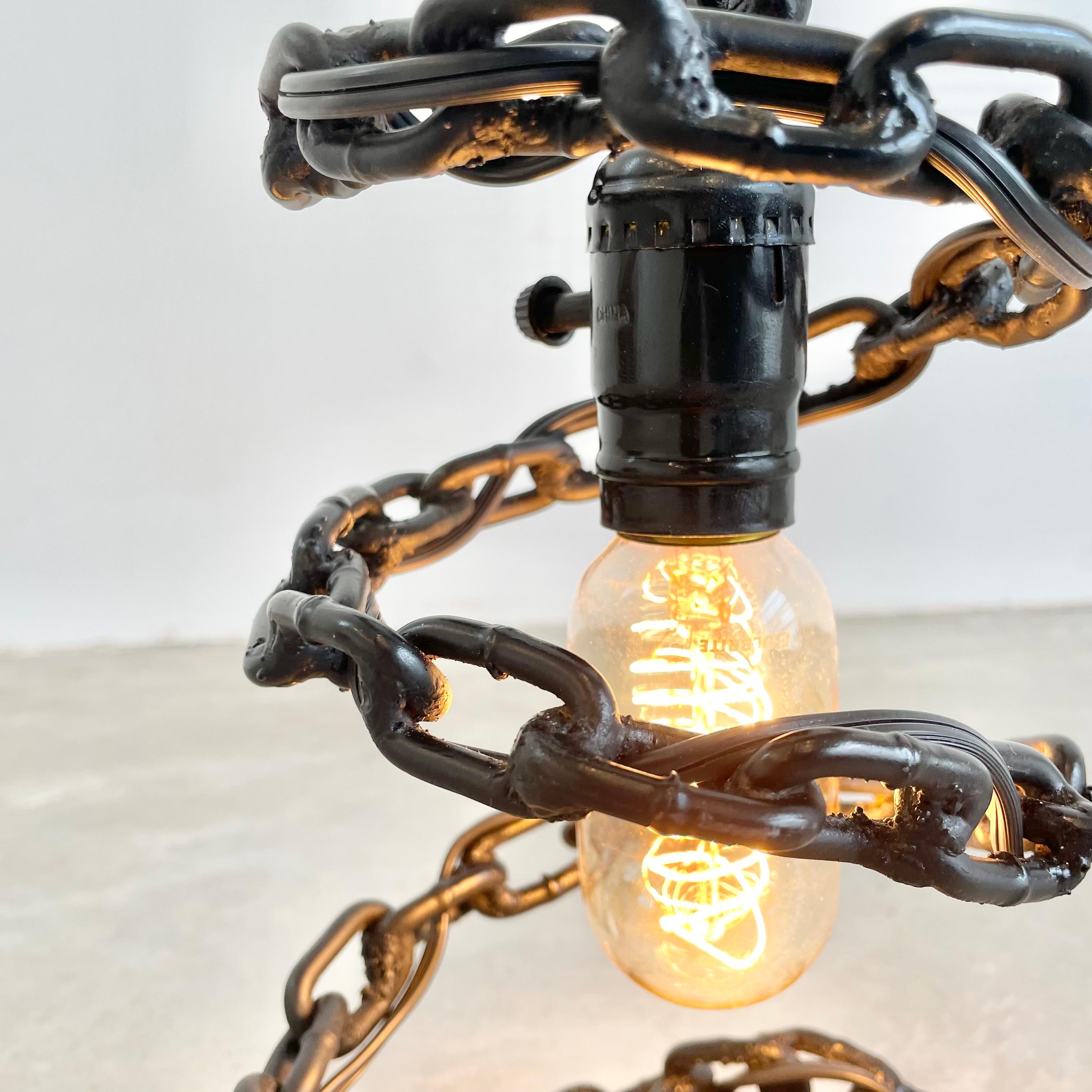 Spiral Chain Link Table Lamp, 2000s USA 1